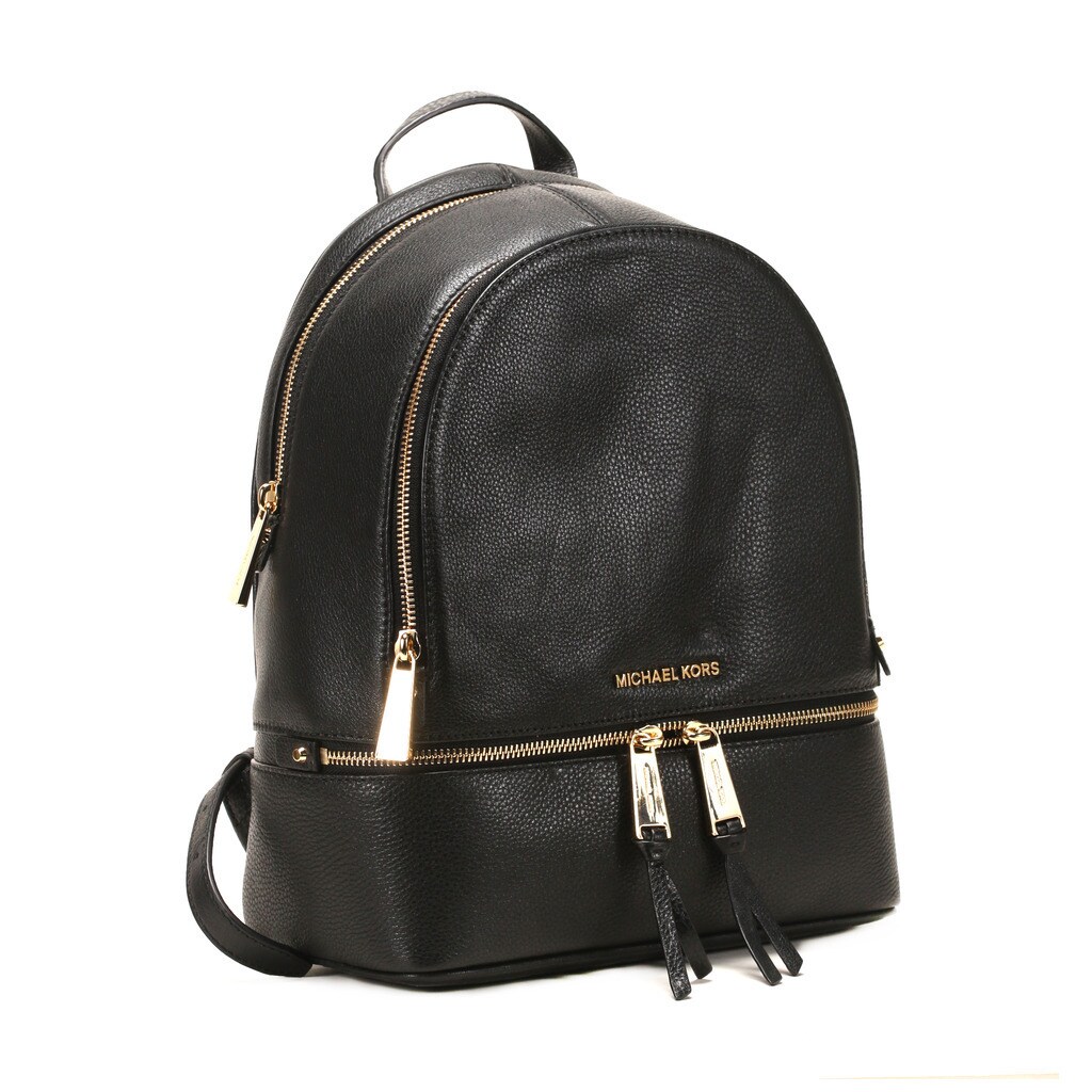 small black designer backpack