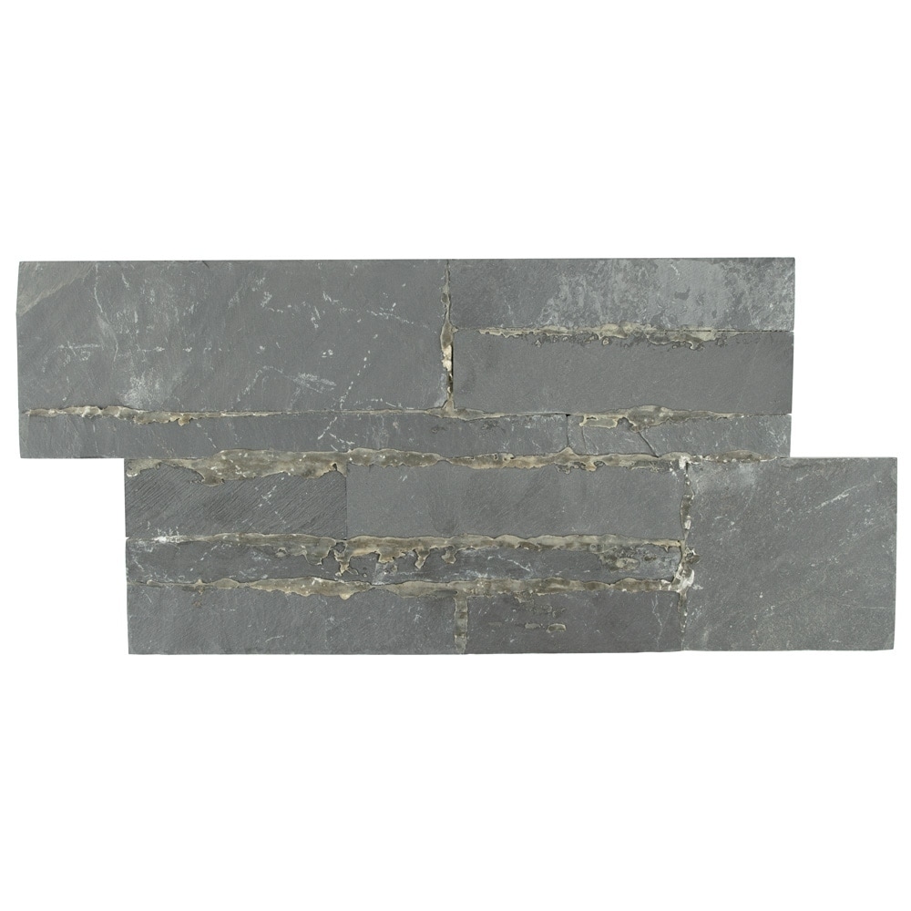 Somertile 7x13 5 Inch Piedra Black Slate Natural Stone Wall Somertile 7x13 5 Inch Piedra Black Slate Natural Stone Wall Tile 48 Tiles 31 Sqft Free Shipping Today 12095044