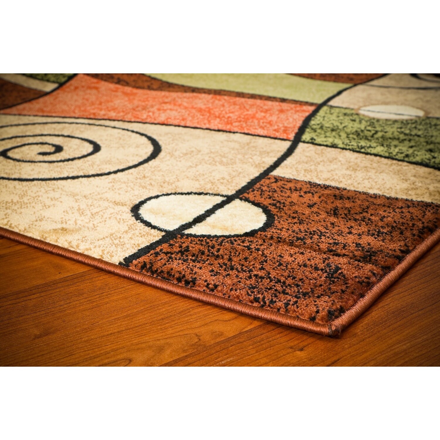 Persian Rugs Orange Beige Brown Green Ivory Polypropylene Modern Persian Rugs Orange Beige Brown Green Ivory Polypropylene Modern Area Rug 5 2 X 7 Free Shipping Today 18994877