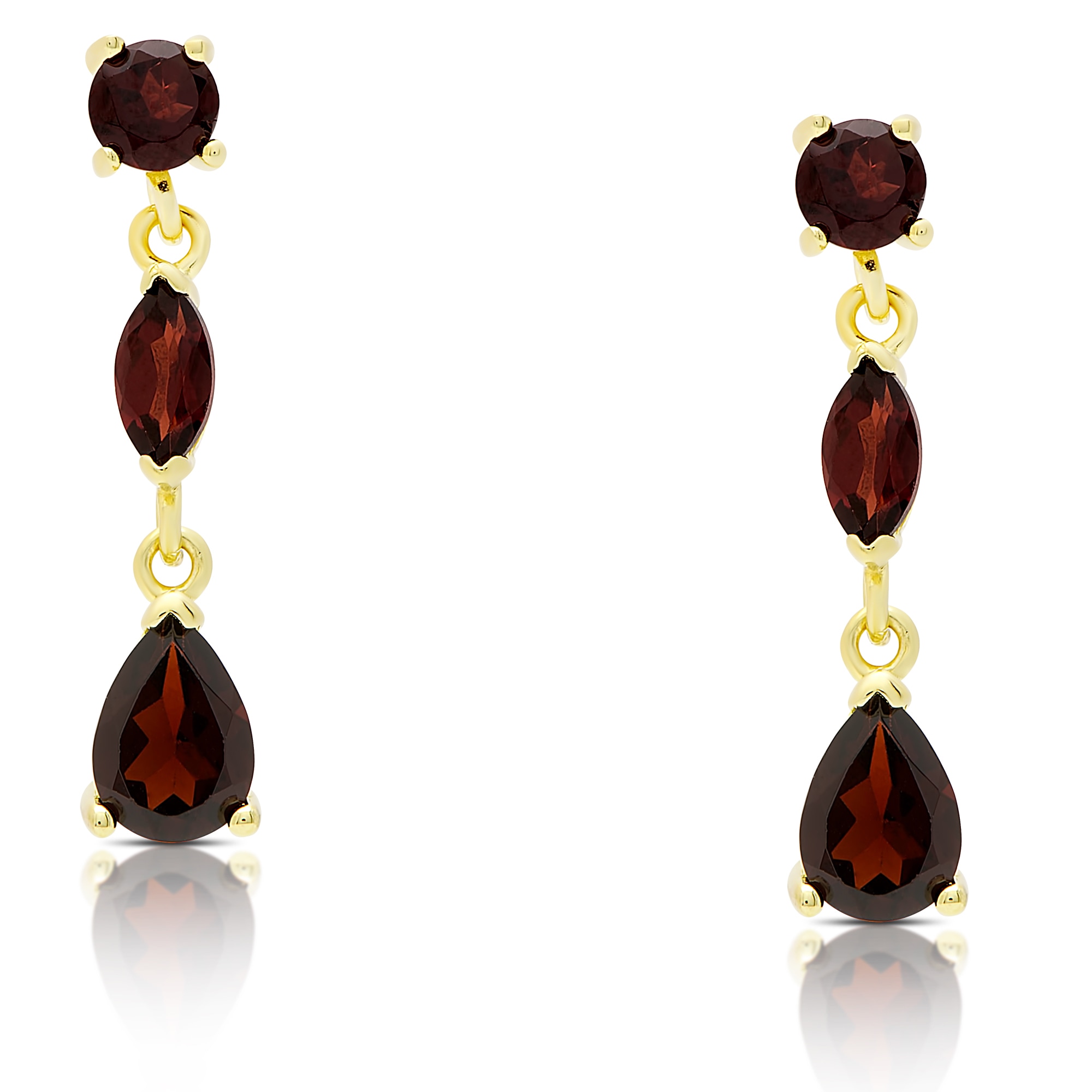 Dolce Giavonna Gold Over Sterling Silver Garnet Teardrop Dangle Dolce Giavonna Gold Over Sterling Silver Garnet Teardrop Dangle Earrings Free Shipping On Orders 45 18998079