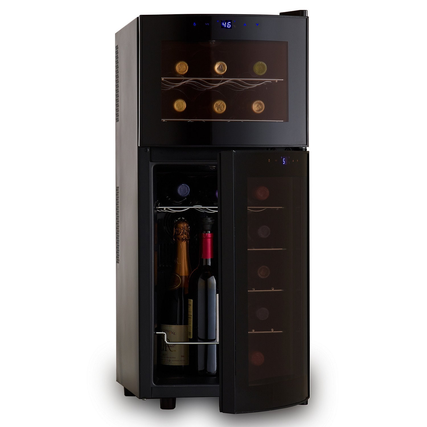 Wine Enthusiast Silent Dual Zone 21 Bottle Curved Door Wine Enthusiast Silent Dual Zone 21 Bottle Curved Door Refrigerator