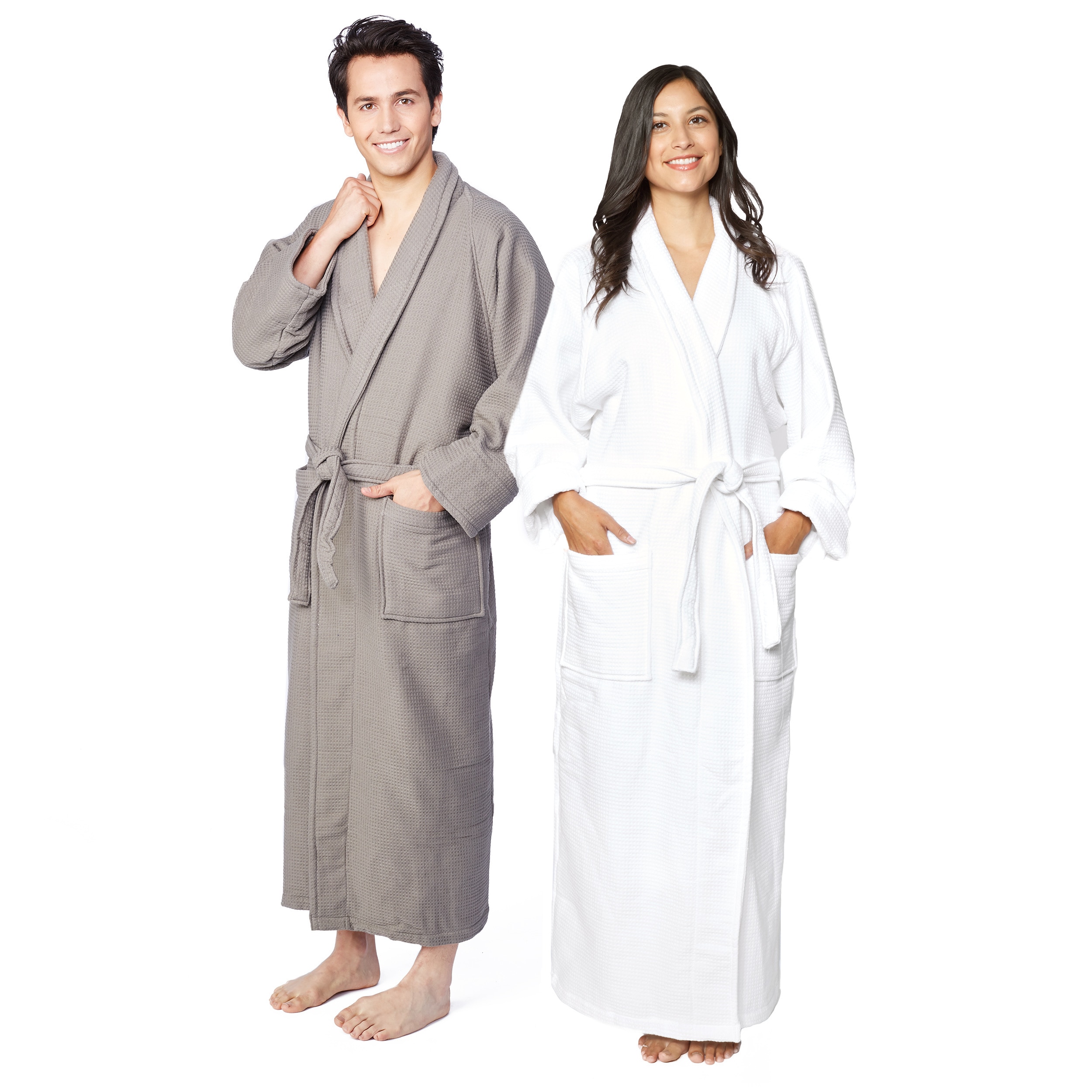 cotton waffle dressing gown womens