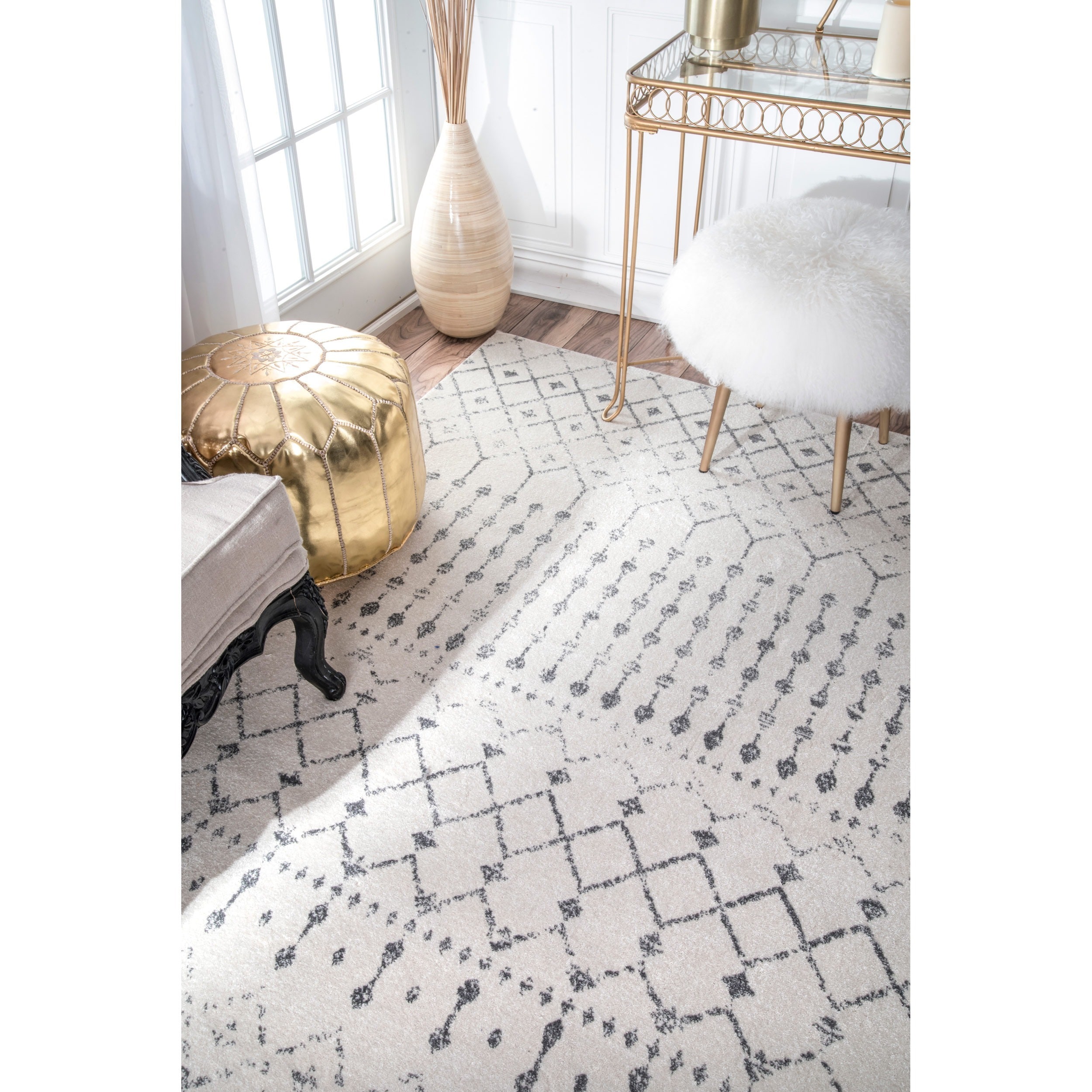 Nuloom Geometric Moroccan Beads Grey Rug 2 X 3 Nuloom Geometric Moroccan Beads Grey Rug 2 X 3 On Free Shipping Orders Over 45 20352147