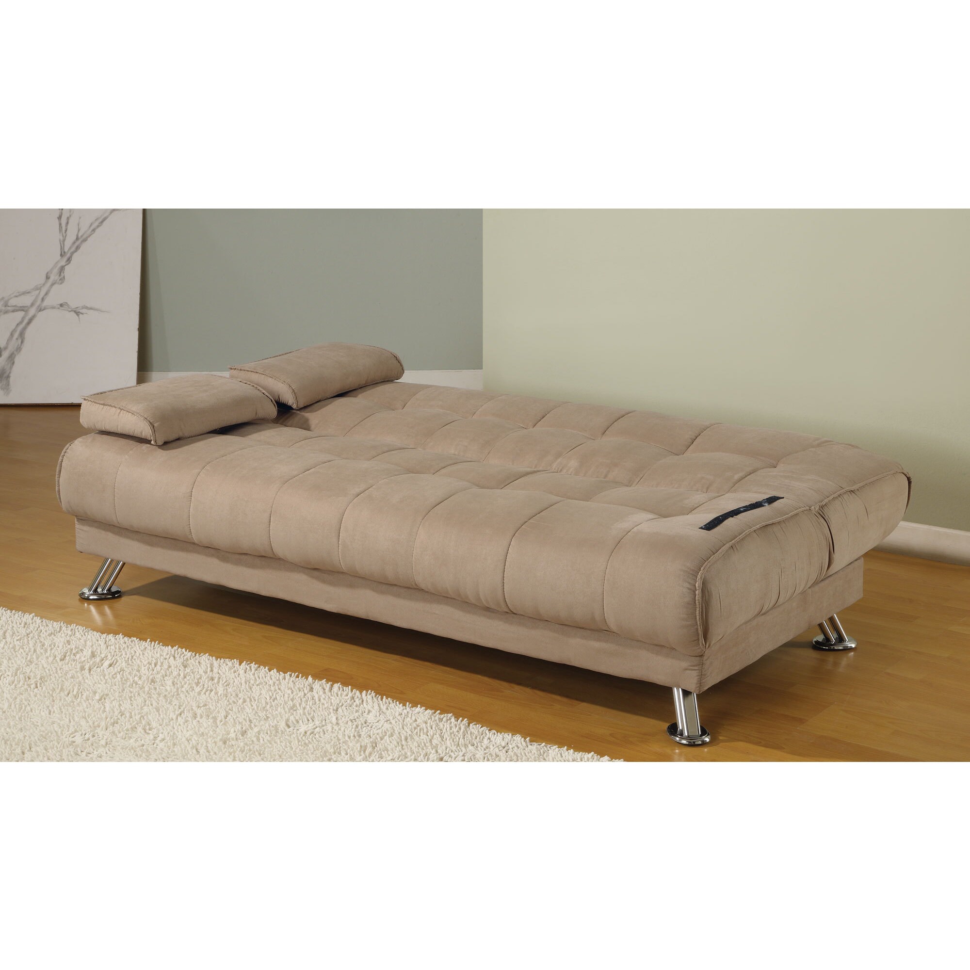 Coaster Company Tan Microfiber Sofa Bed