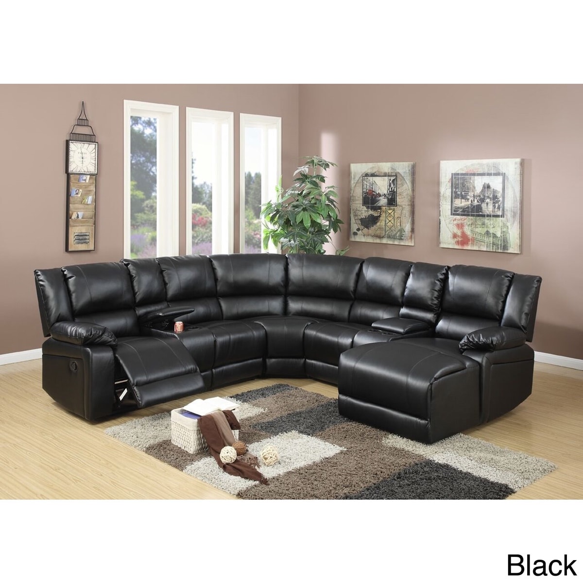 Segudet Bonded Leather Motion Sectional Sofa Free Shipping Segudet Bonded Leather Motion Sectional Sofa Free Shipping Today 12199550