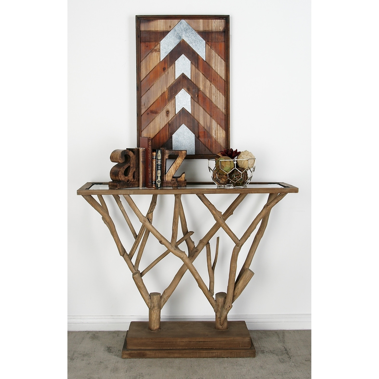 Natural 36 X 45 Inch Branch Design Wooden Console Table By Natural 36 X 45 Inch Branch Design Wooden Console Table By Studio 350 Free Shipping Today 12218901