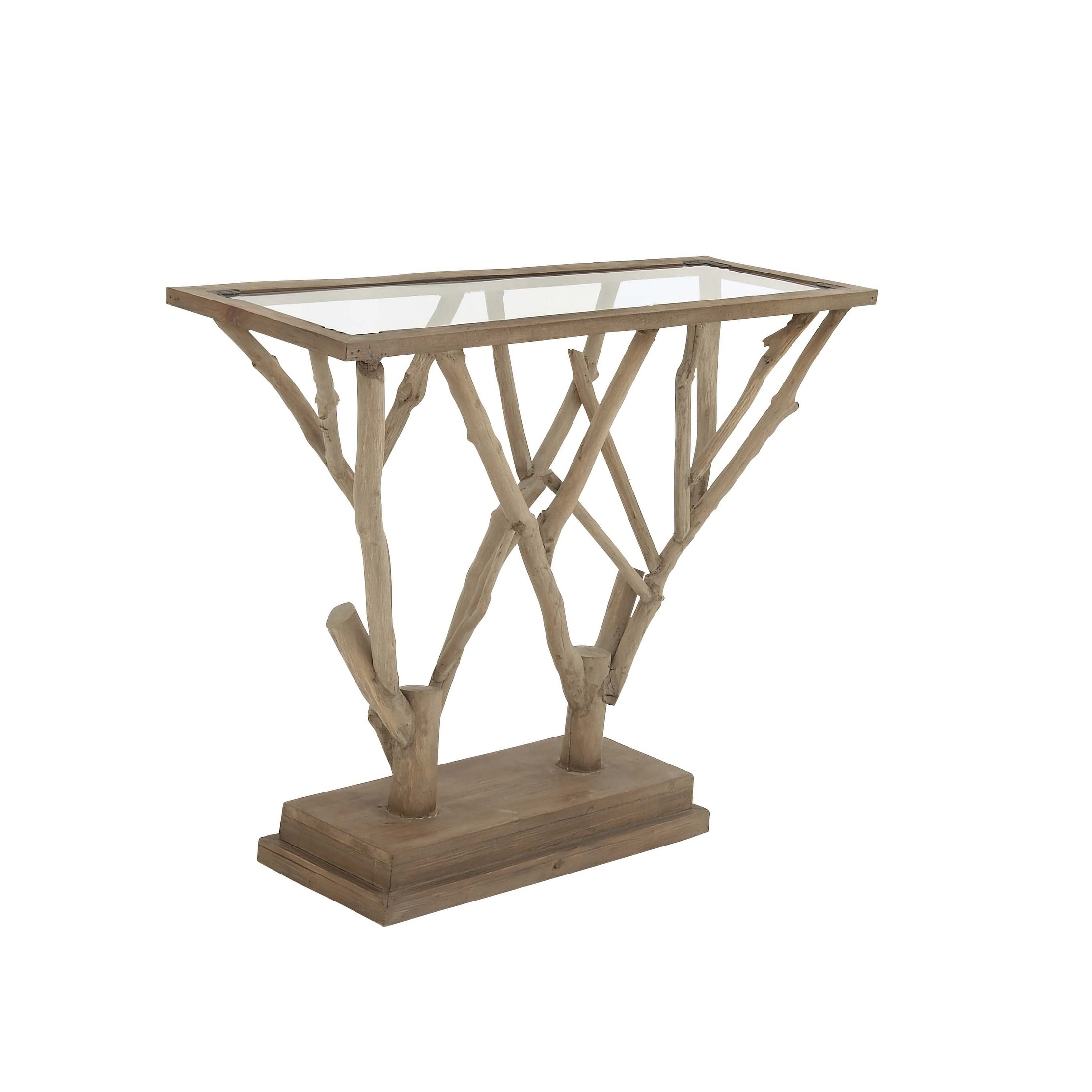 Natural 36 X 45 Inch Branch Design Wooden Console Table By Natural 36 X 45 Inch Branch Design Wooden Console Table By Studio 350 Free Shipping Today 12218901