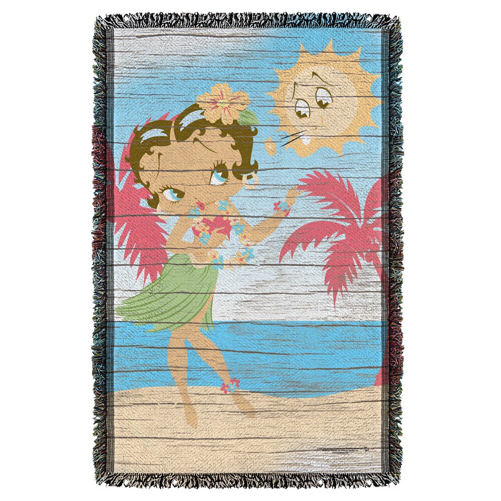 Shop Betty Boop Hula Boop Graphic Woven Throw Ships To Canada