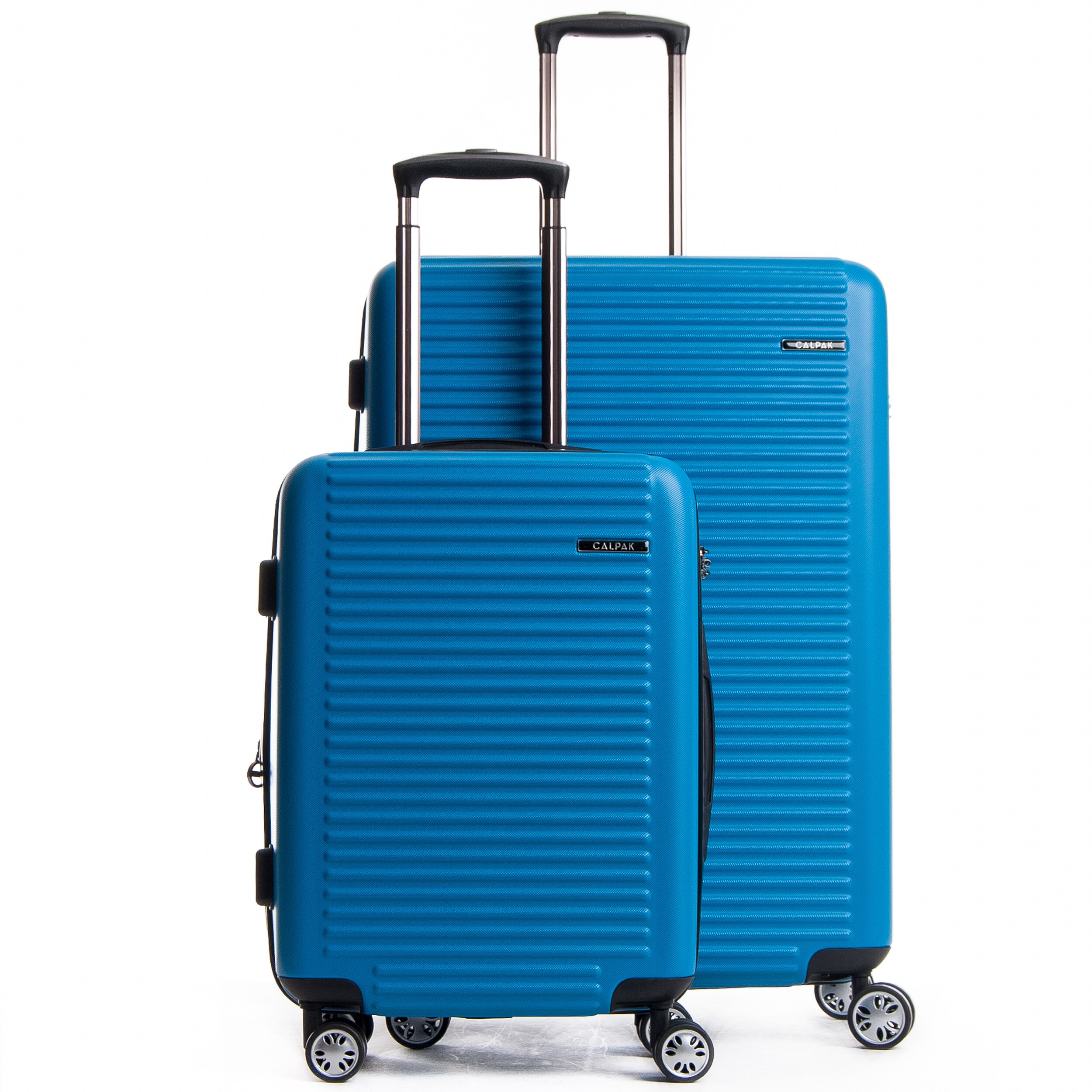 calpak teal luggage