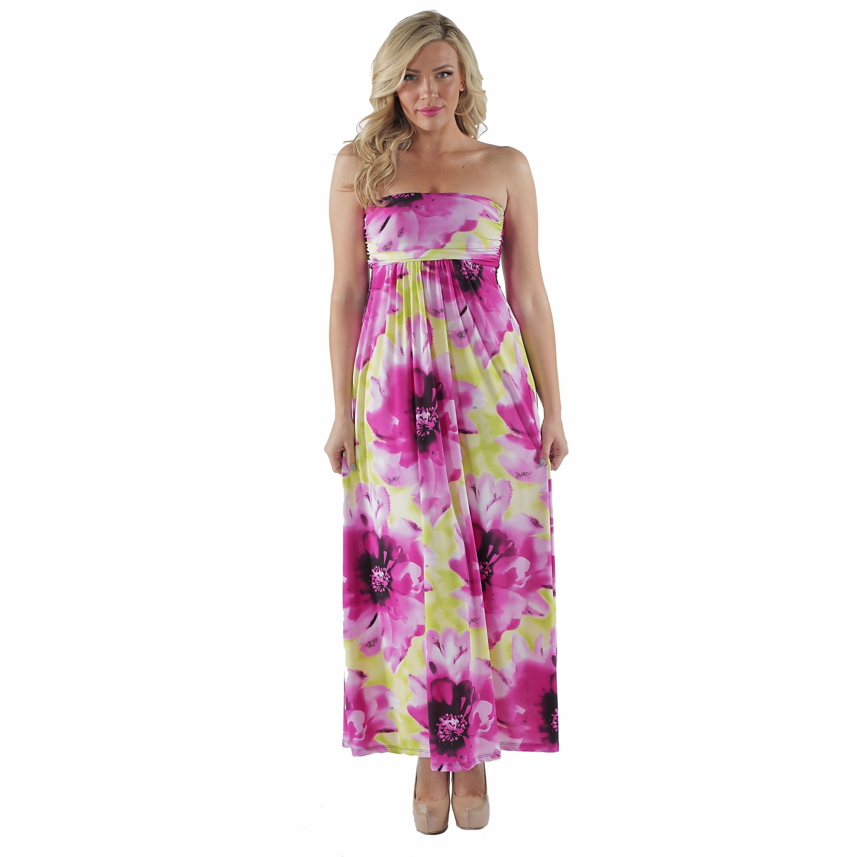 purple floral maxi dress