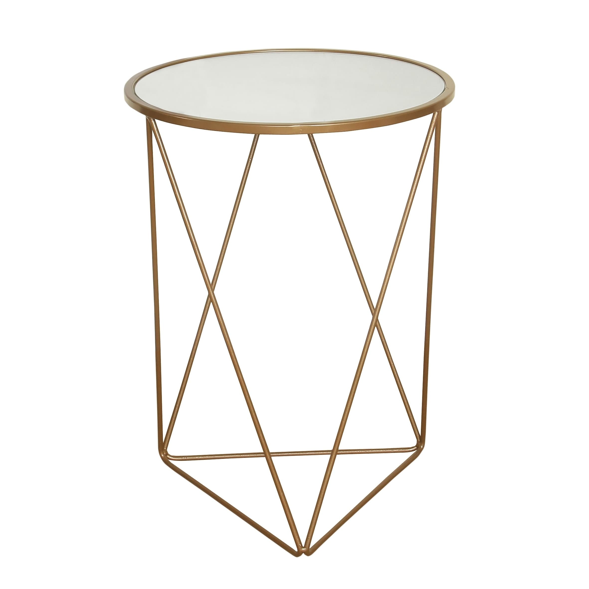 Homepop Metal Accent Table Triangle Gold Base Round Gl Top Homepop Metal Accent Table Triangle Gold Base Round Gl Top On Free Shipping Today 20603769