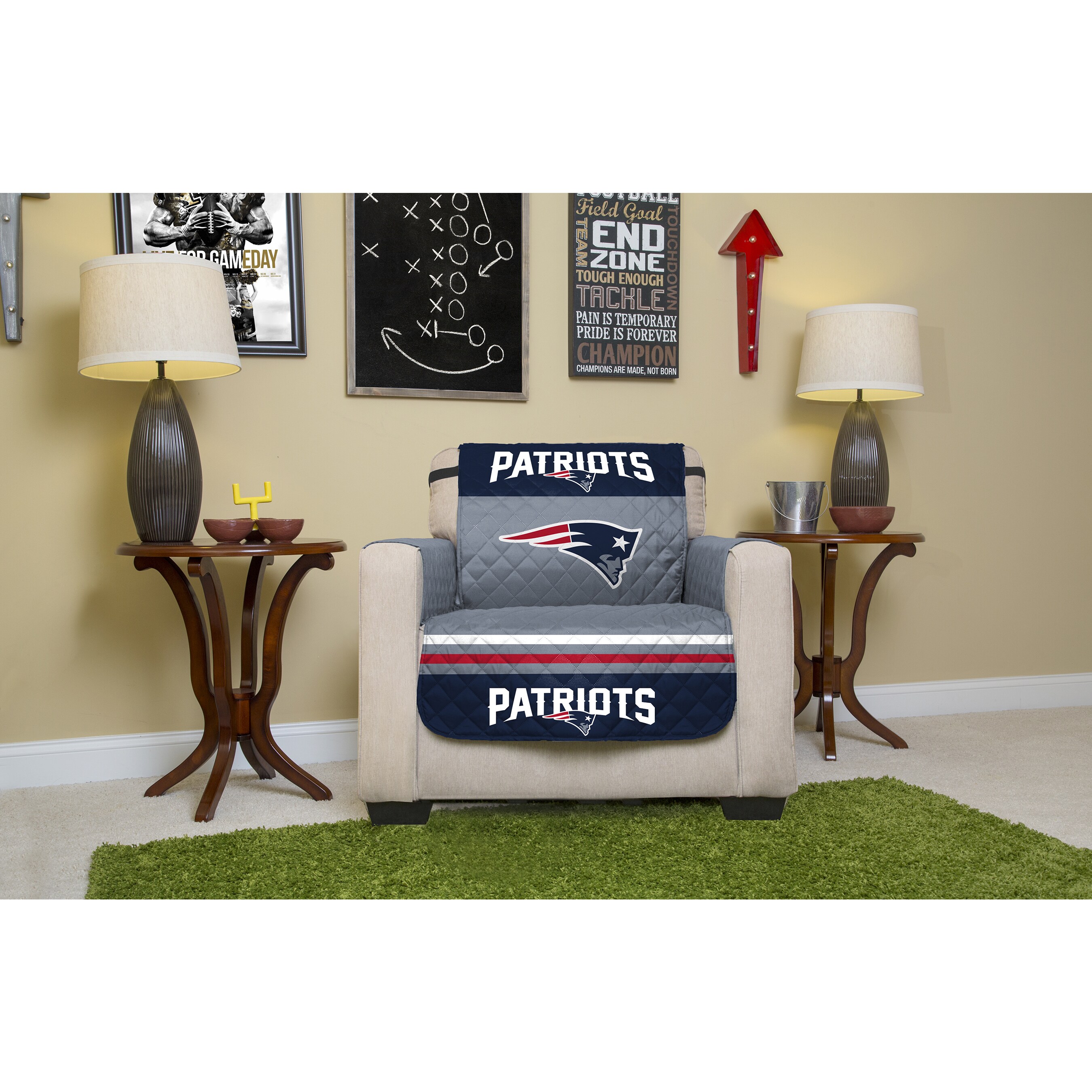 Official Nfl Licensed New England Patriots Chair Protector Official Nfl Licensed New England Patriots Chair Protector Free Shipping On Orders Over 45 12280438