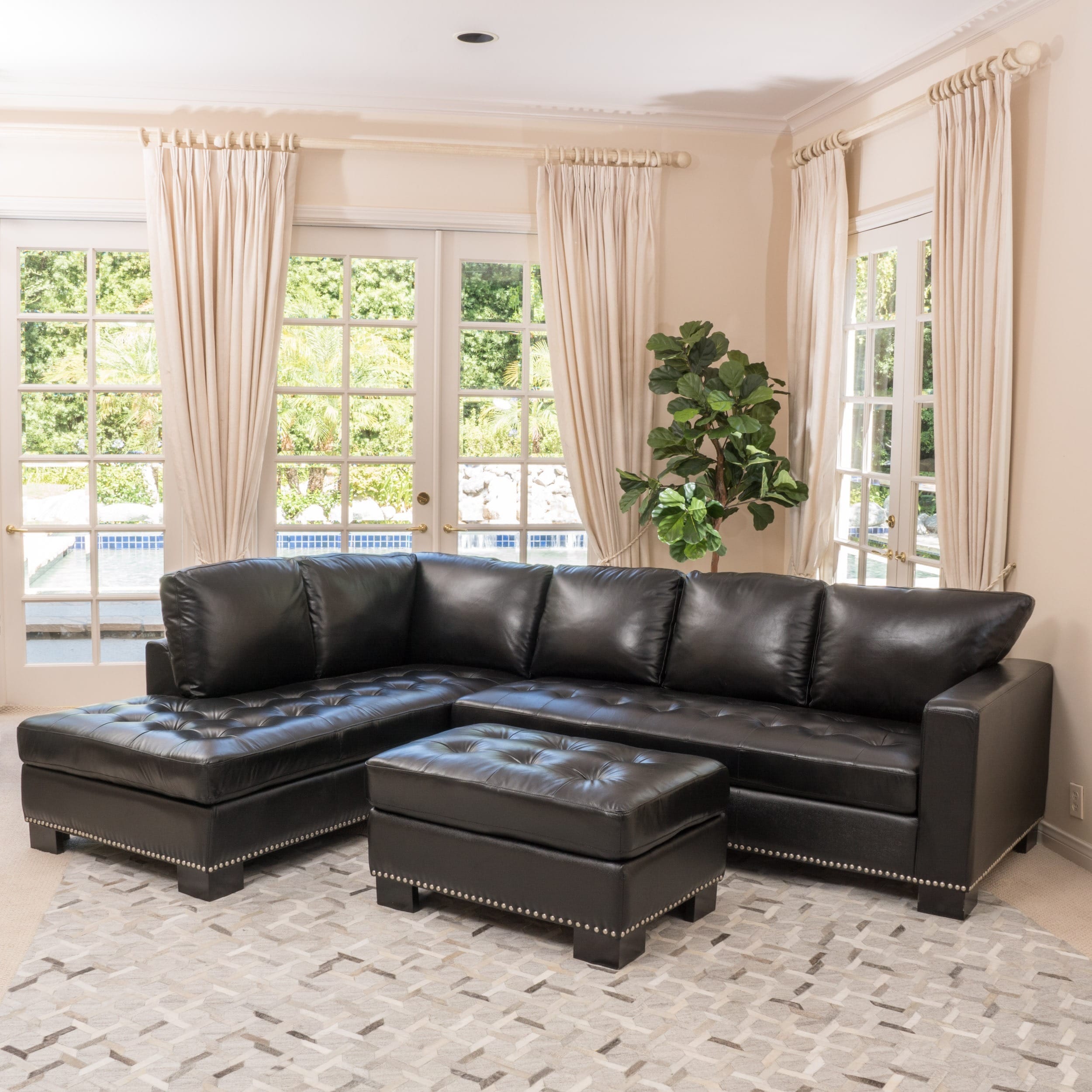Lincoln Left Facing 3 Piece Leather Sectional Sofa Set By Lincoln Left Facing 3 Piece Leather Sectional Sofa Set By Christopher Knight Home On Free Shipping Today 12300233
