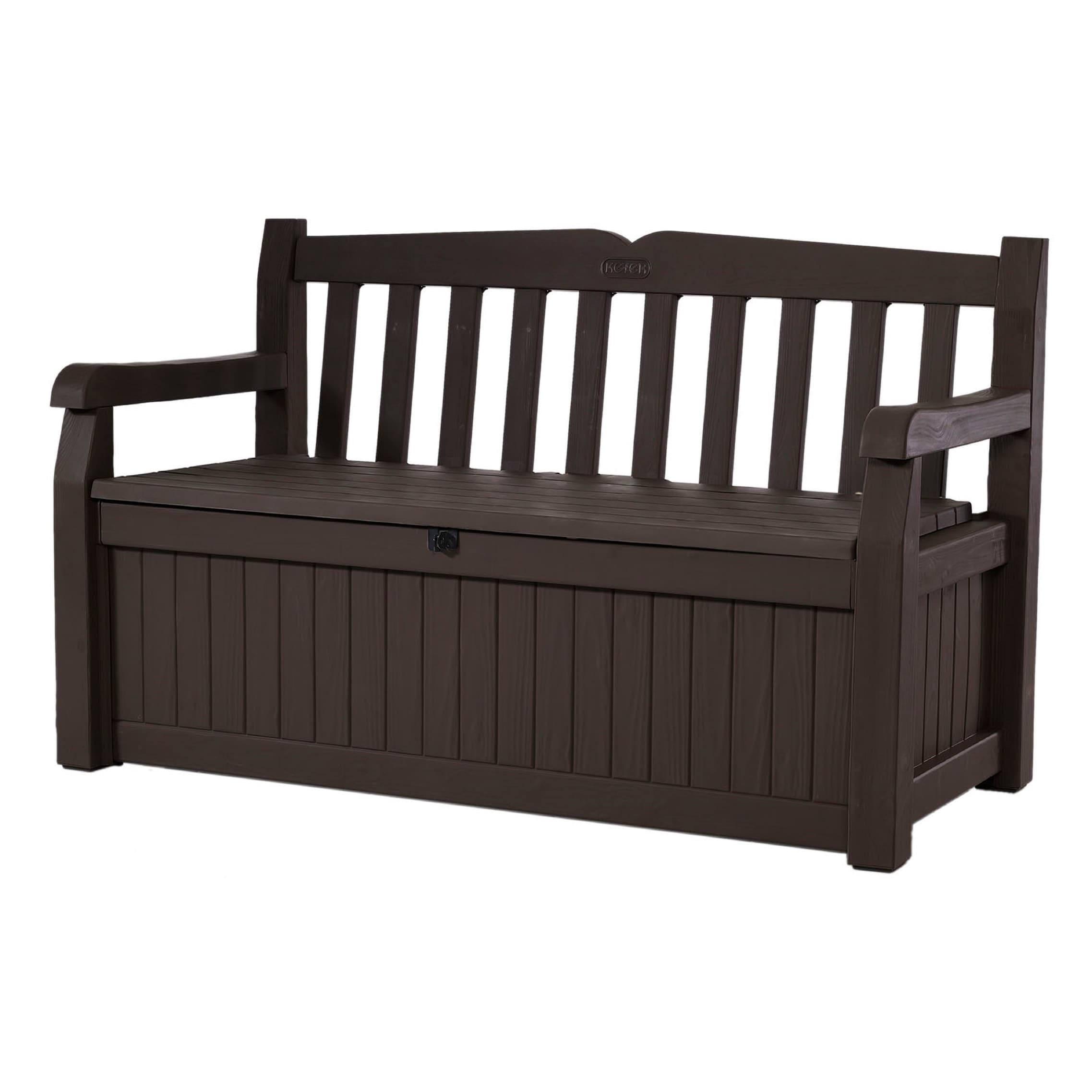 Shop Keter Eden All Weather 70 Gallon Brown Resin Storage Bench