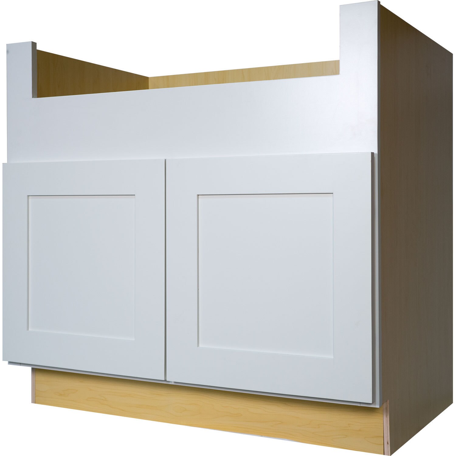 Everyday Cabinets 36 Inch White Shaker Farmhouse Apron Sink Base Kitchen Cabinet