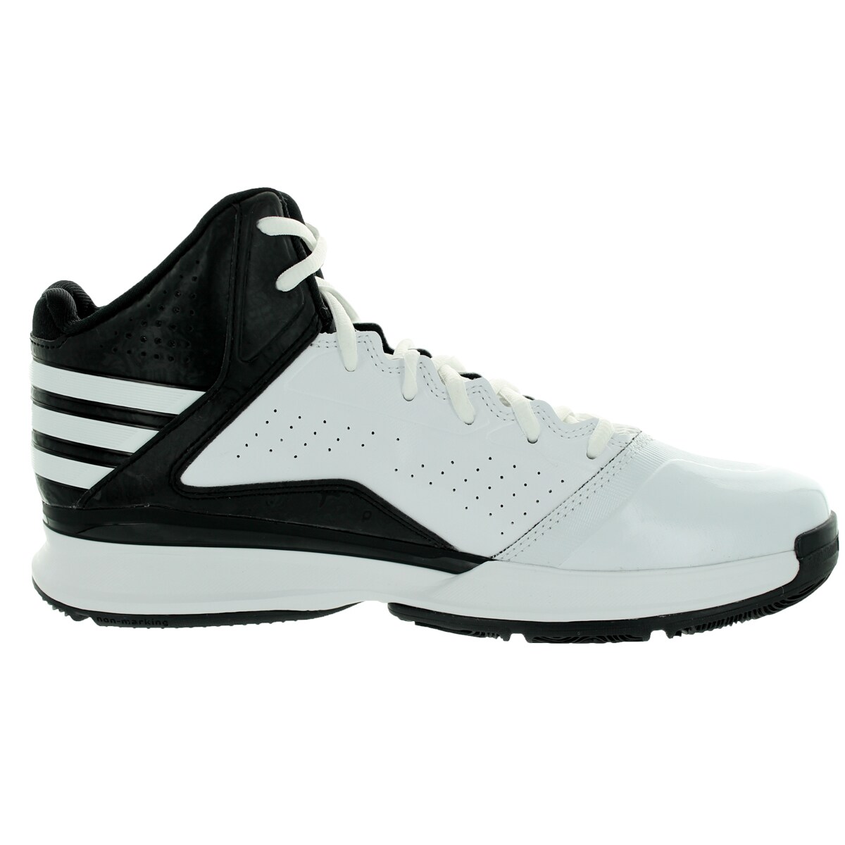 Adidas Men's Transcend WhiteWhiteBlack Basketball Shoe Adidas Men's Transcend WhiteWhiteBlack Basketball Shoe
