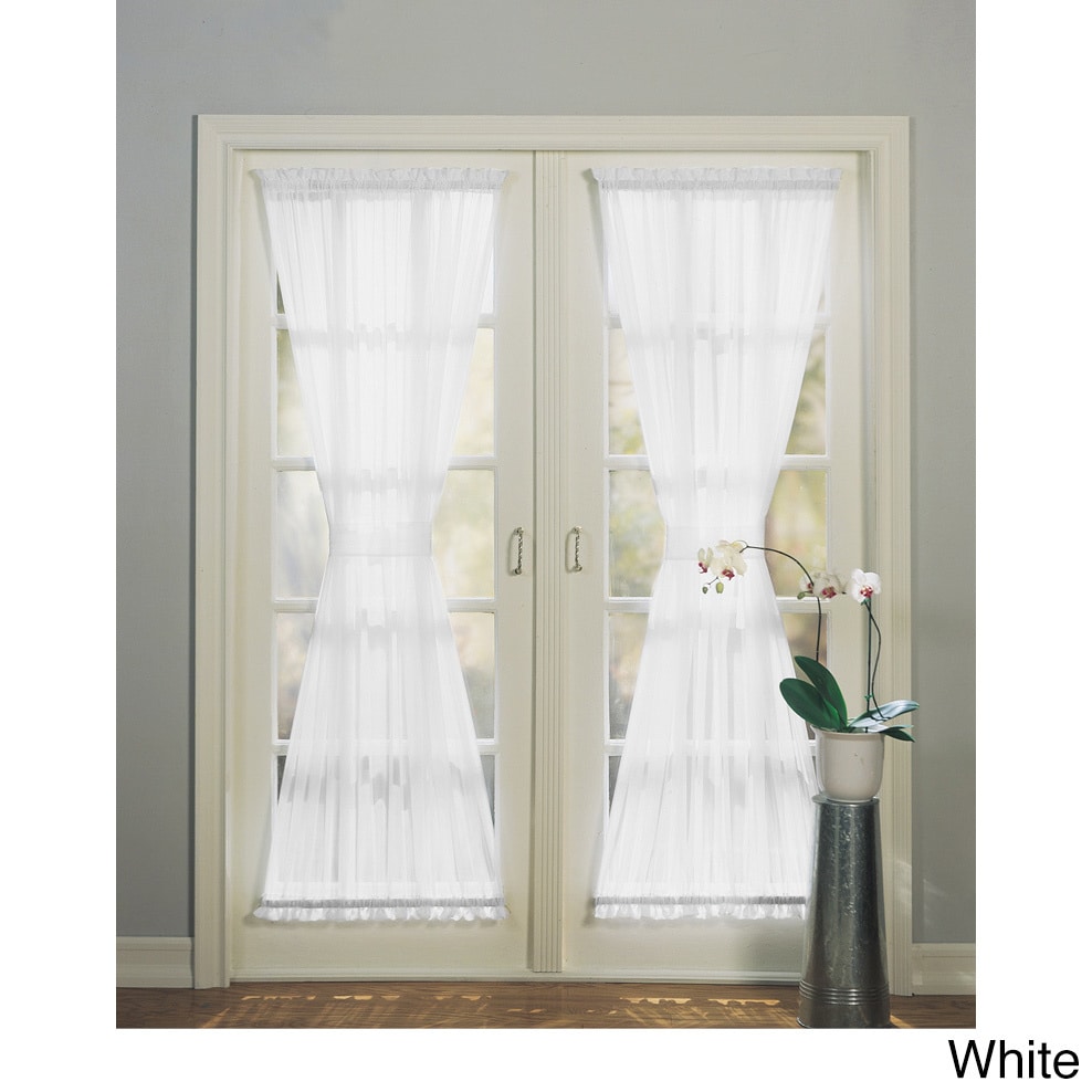 No 918 Emily Sheer Voile Single Solid Colored Patio Door Curtain 918 Emily Sheer Voile Single Solid Colored Patio Door Curtain Panel Free Shipping On Orders Over 45 19187817