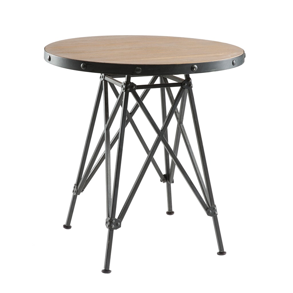 Carbon Loft Fischer Graphite Metal Base And Elm Wood Bistro Carbon Loft Fischer Graphite Metal Base And Elm Wood Bistro Table