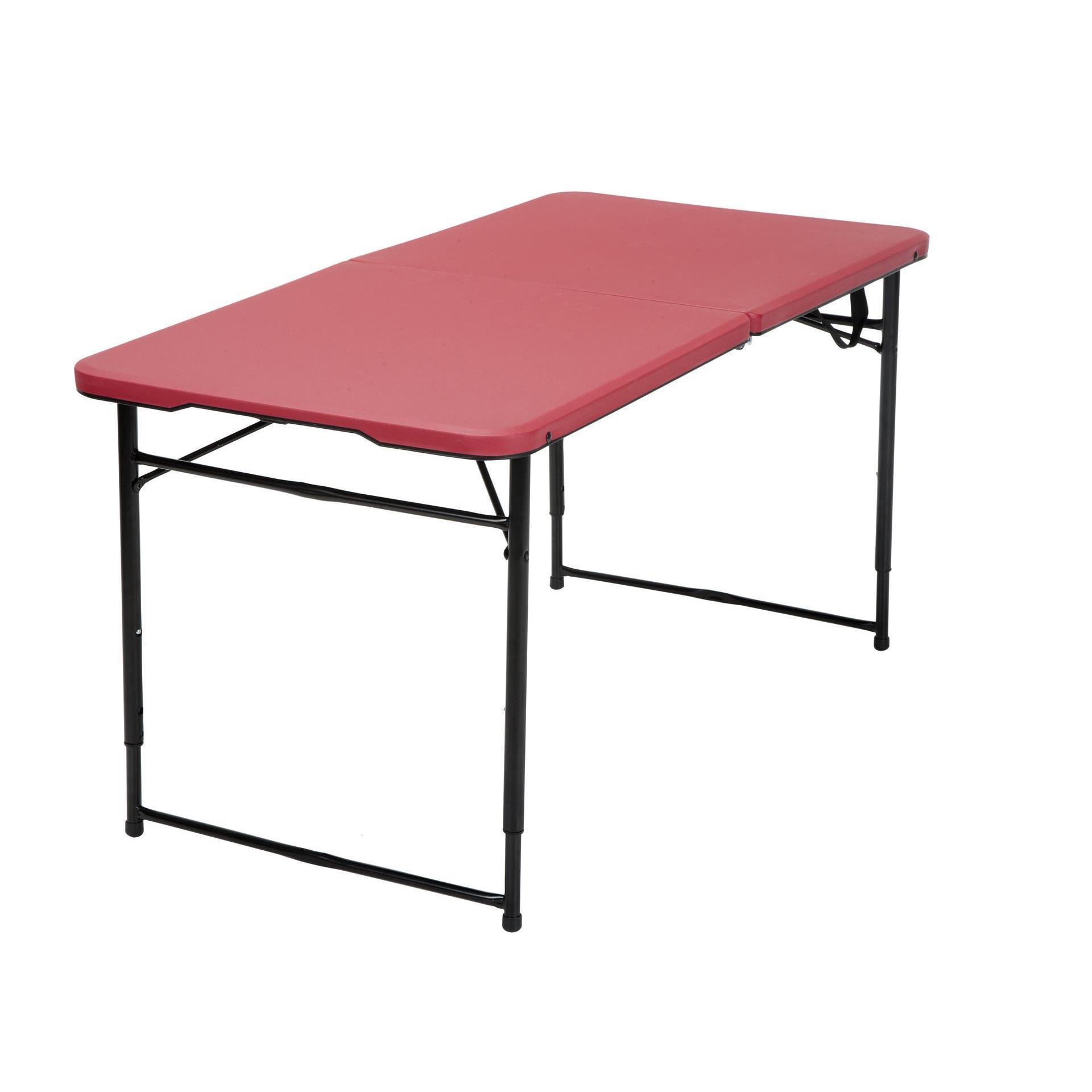 Cosco 4 Ft Indoor Outdoor Adjustable Height Center Foldgate Table With Carrying Handle Cosco 4 Ft Indoor Outdoor Adjustable Height Center Foldgate Table With Carrying Handle