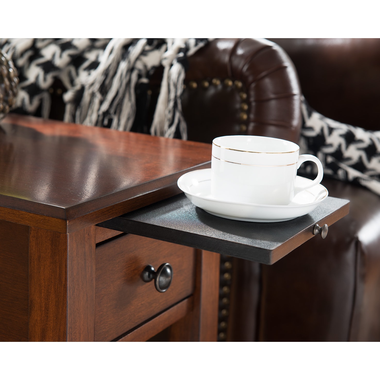 Clay Alder Home Van Metre Espresso Side Table With Charging Clay Alder Home Van Metre Espresso Side Table With Charging Station Free Shipping Today 20931406