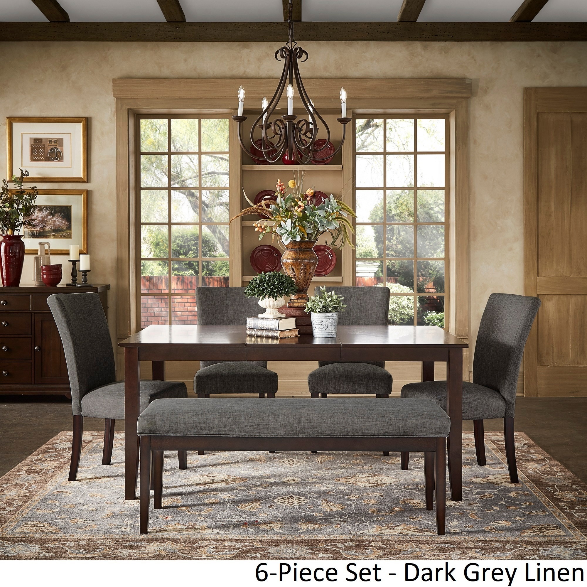 Pranzo Rectangular 66-inch Extending Dining Table Set by iNSPIRE Q ... Pranzo Rectangular 66-inch Extending Dining Table Set by iNSPIRE Q ...