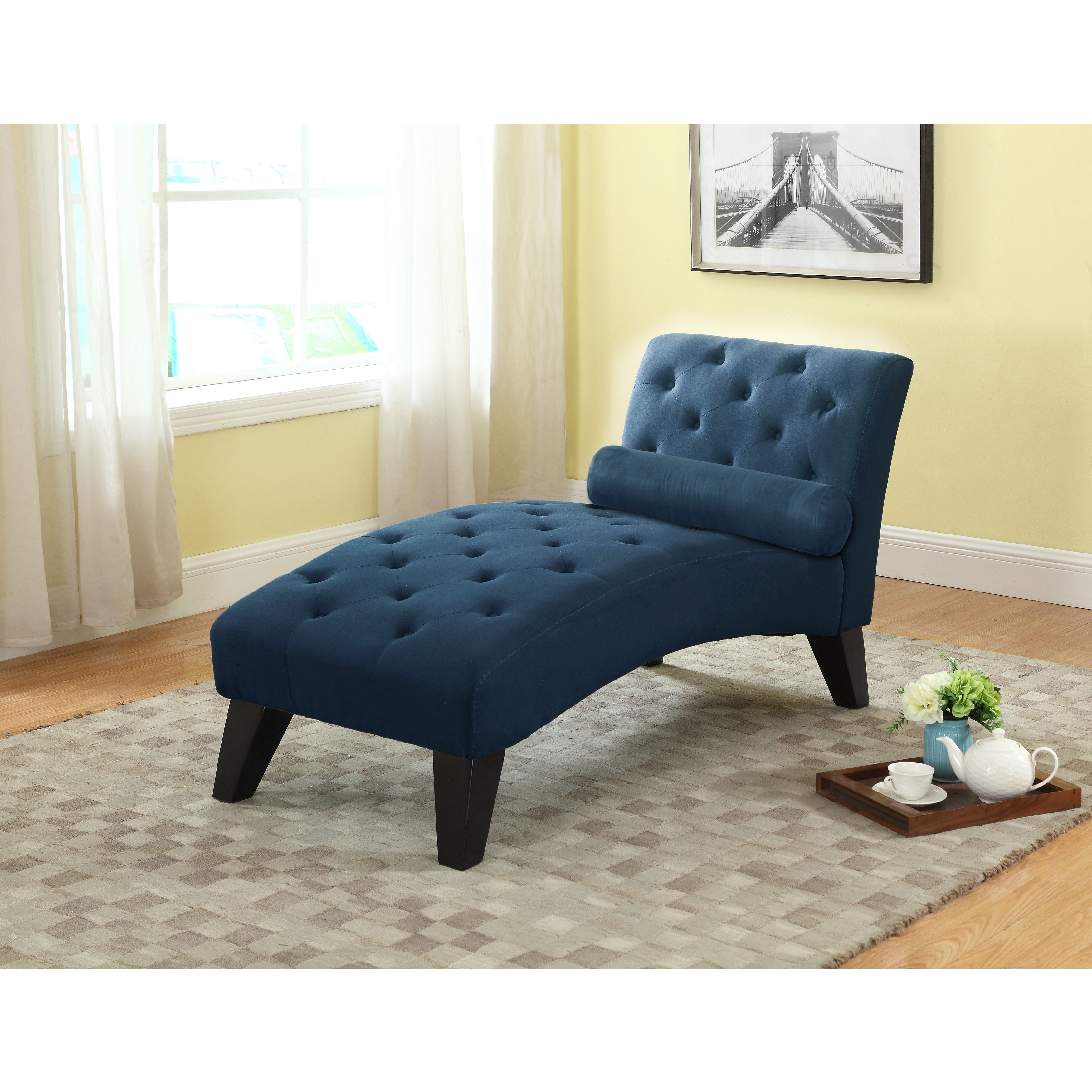 Clay Alder Home Rialto Tufted Blue Microfiber Chaise Lounge Clay Alder Home Rialto Tufted Blue Microfiber Chaise Lounge Free Shipping Today 23122759
