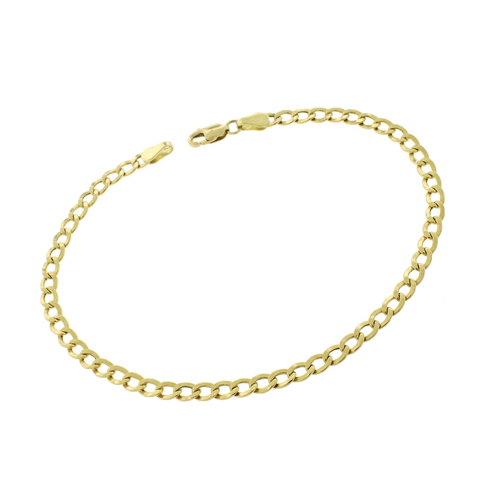 10k Yellow Gold 3 5mm Hollow Cuban Curb Link Bracelet Chain 7 5 10k Yellow Gold 3 5mm Hollow Cuban Curb Link Bracelet Chain 7 5 8 On Free Shipping Today 12503641