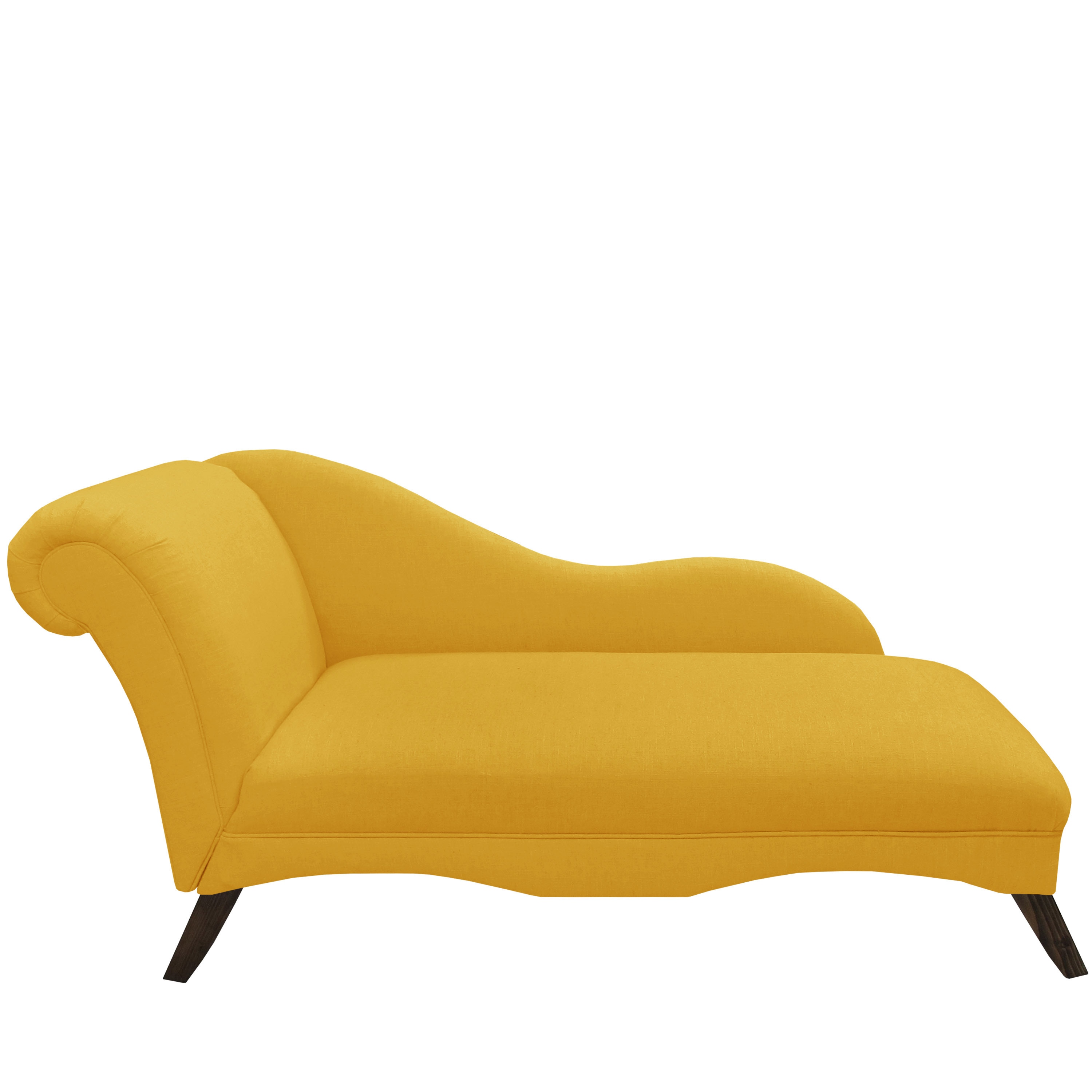 Shop Skyline Furniture French Yellow Linen Chaise Lounge Free