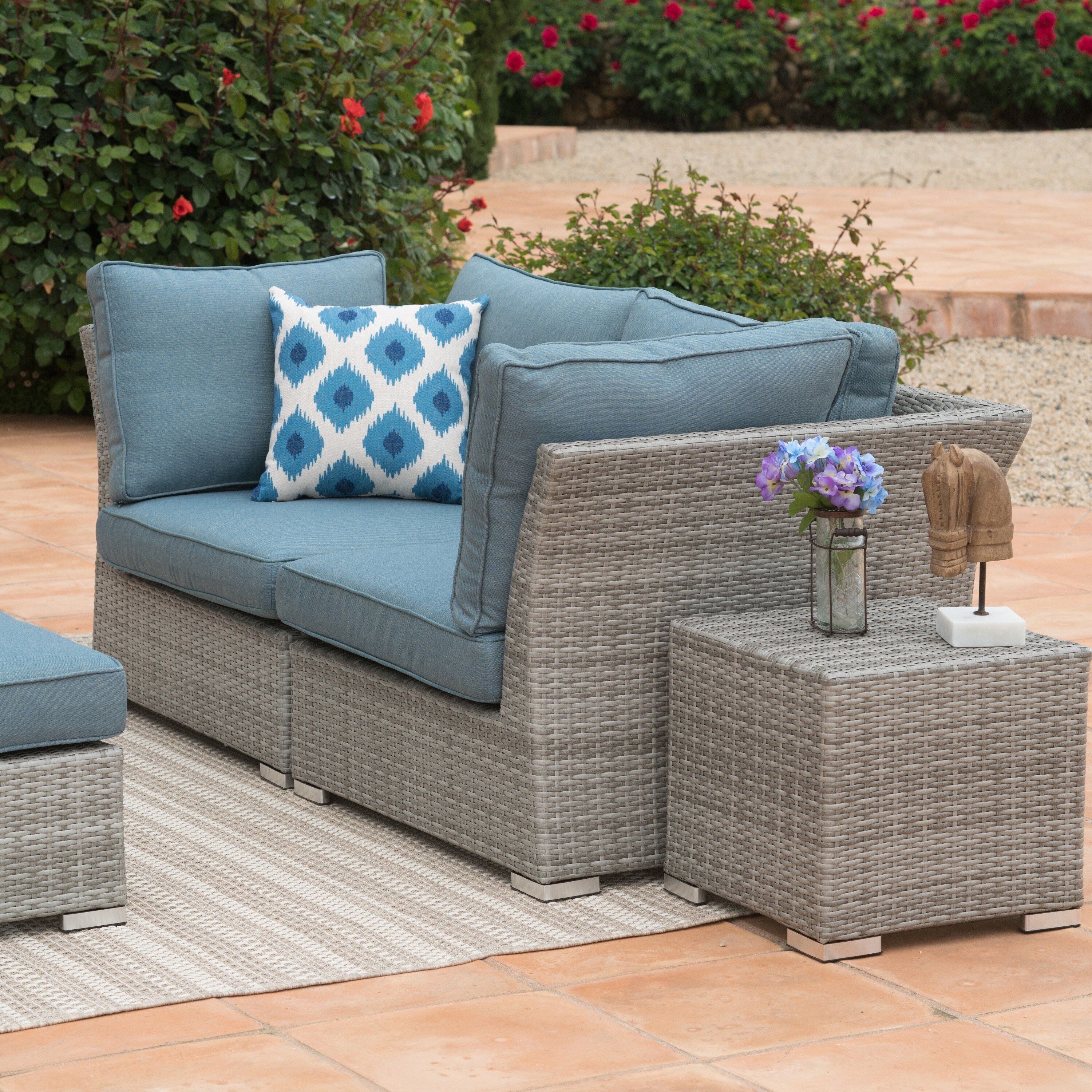 wicker patio furniture cushions 4 piece shop corvus 8piece grey wicker patio furniture set with blue cushions on sale free shipping today overstockcom 12653586 wicker patio furniture cushions 4 piece shop corvus 8piece grey wicker patio furniture set with blue cushions on sale free shipping today overstockcom 12653586