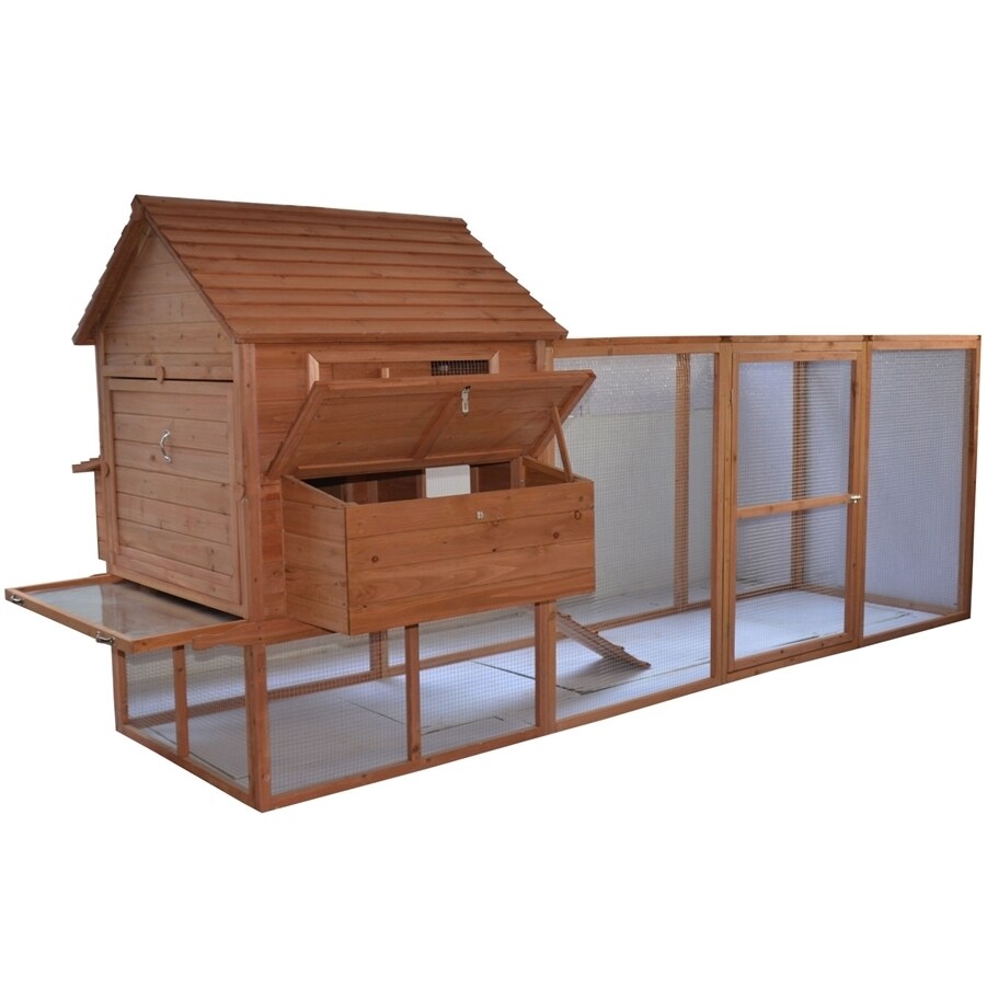 Pawhut 144 Inch Large Backyard Hen House Chicken Coop With Long Run