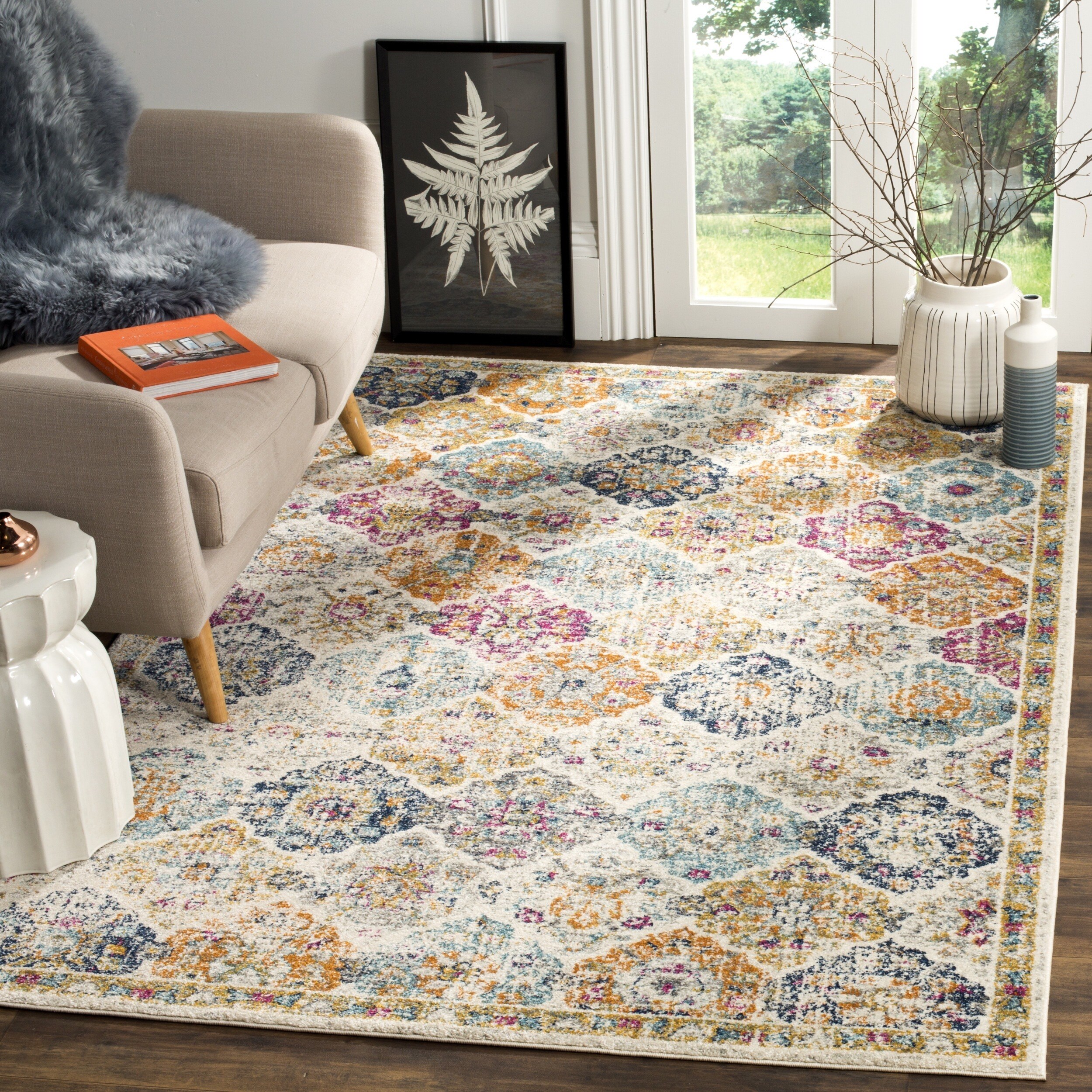 Shop Safavieh Madison Bohemian Vintage Cream Multi Distressed Rug