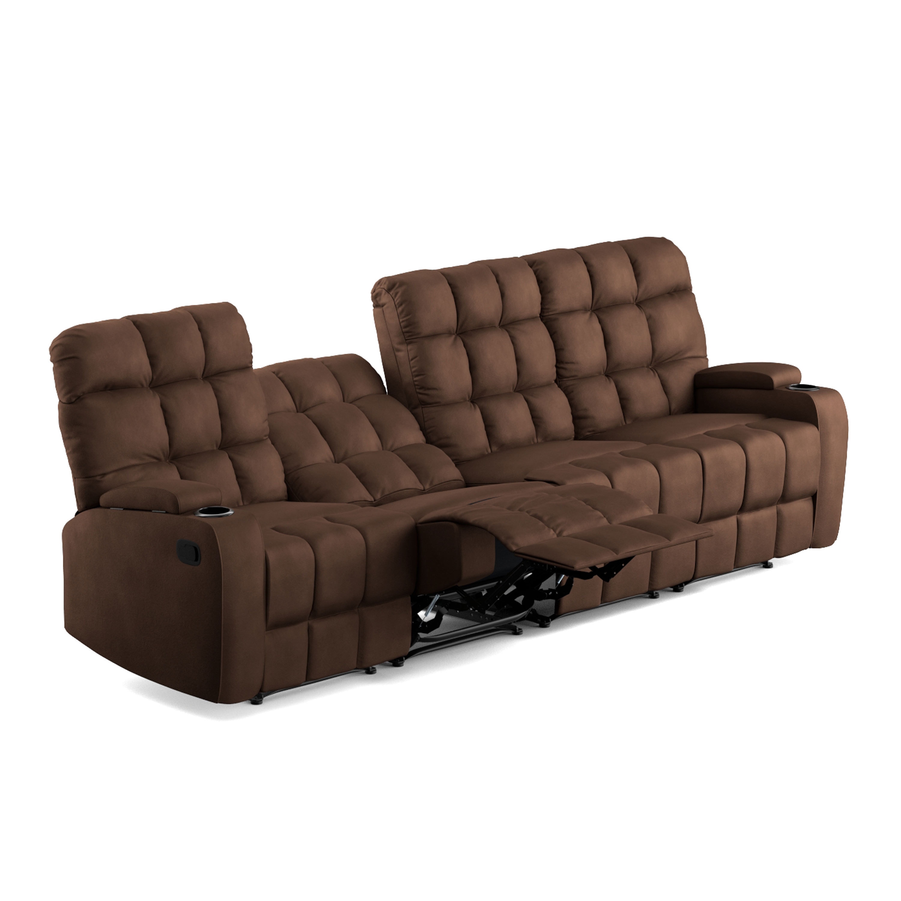 Oliver James Saskia Brown Microfiber 4 Seat Recliner Sofa Oliver James Saskia Brown Microfiber 4 Seat Recliner Sofa On Free Shipping Today 20689841