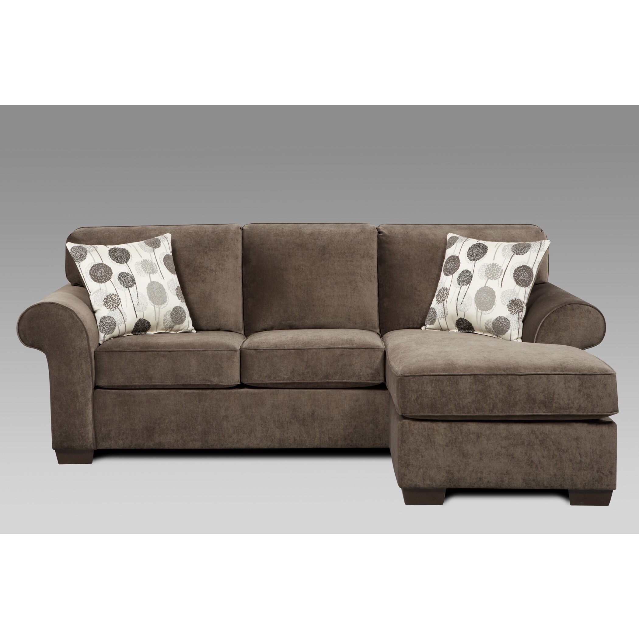 Sofa Trendz Cleo Grey Polyester Reversible Chaise Set
