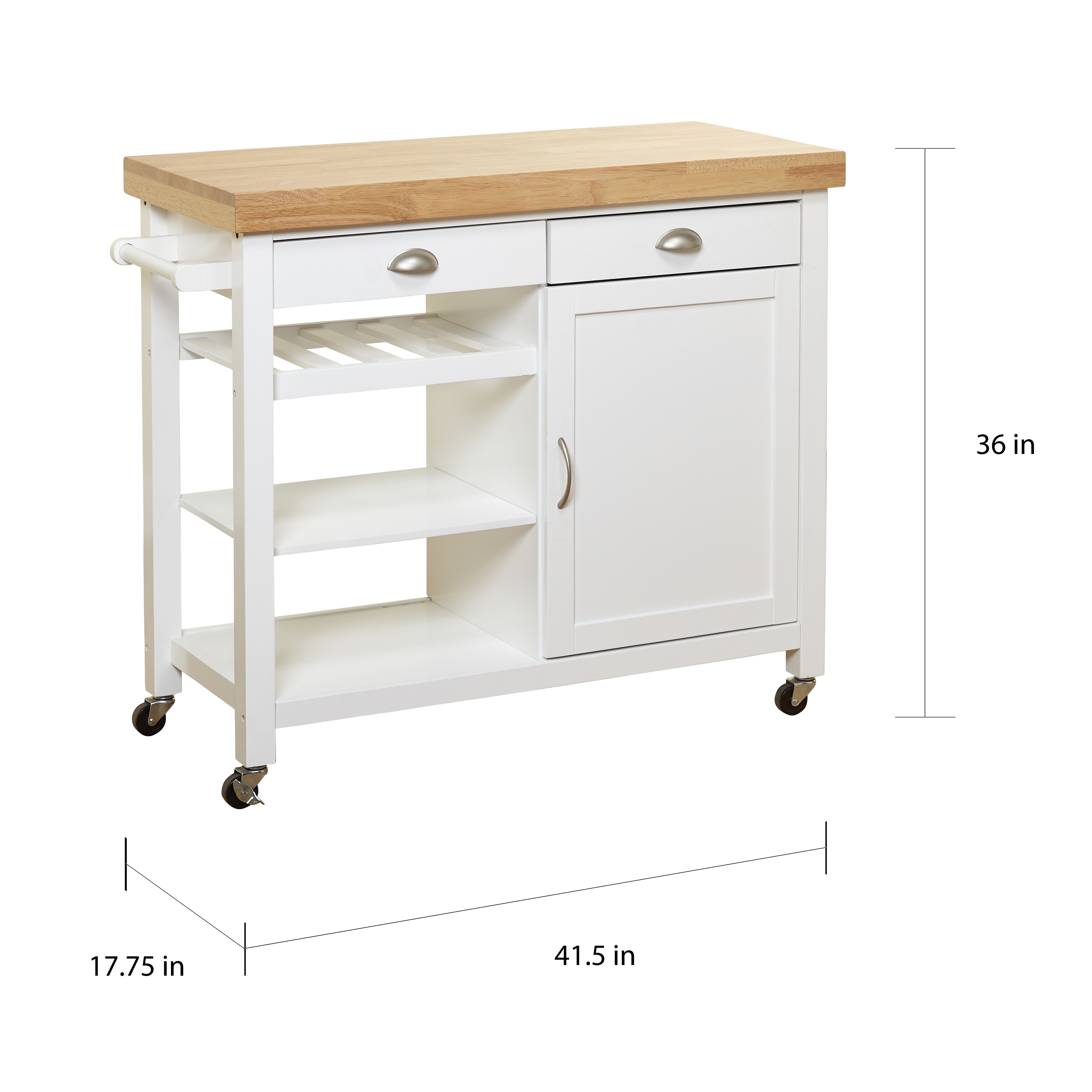 Simple Living Martha Rubberwood Kitchen Cart On Free Simple Living Martha Rubberwood Kitchen Cart On Free Shipping Today 12797012