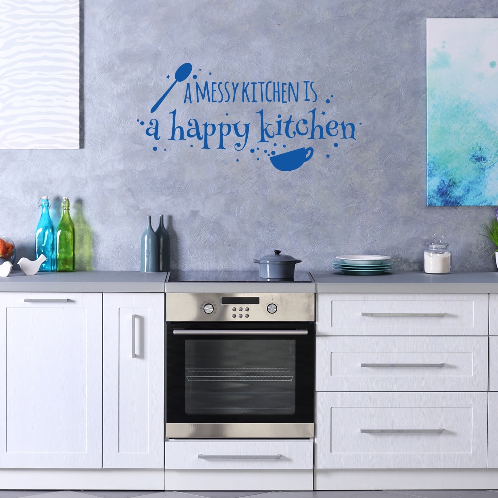 Shop Syle And Apply Happy Kitchen Wall Decal Sticker Mural Vinyl Art Home Decor Overstock 12806420