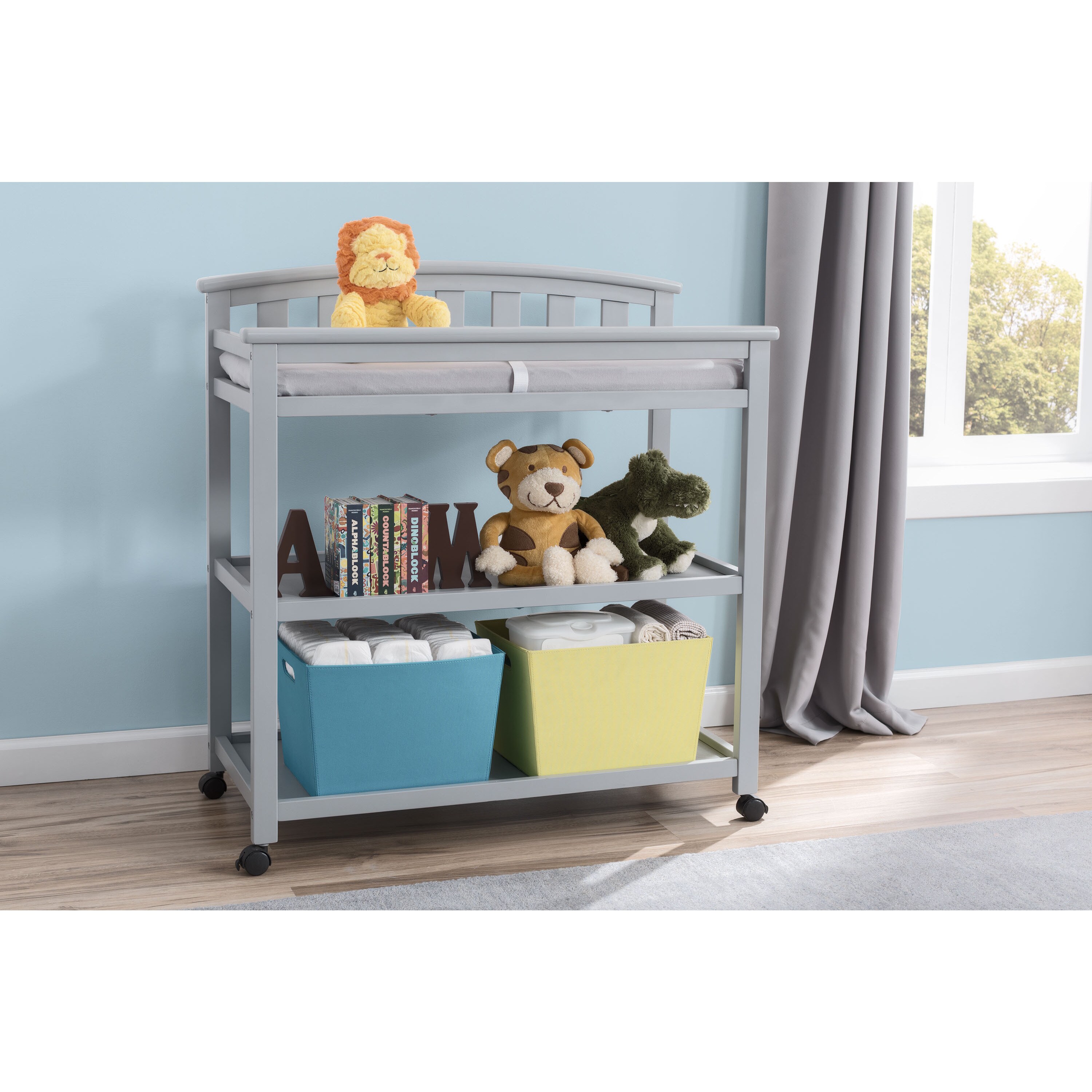 delta changing table grey
