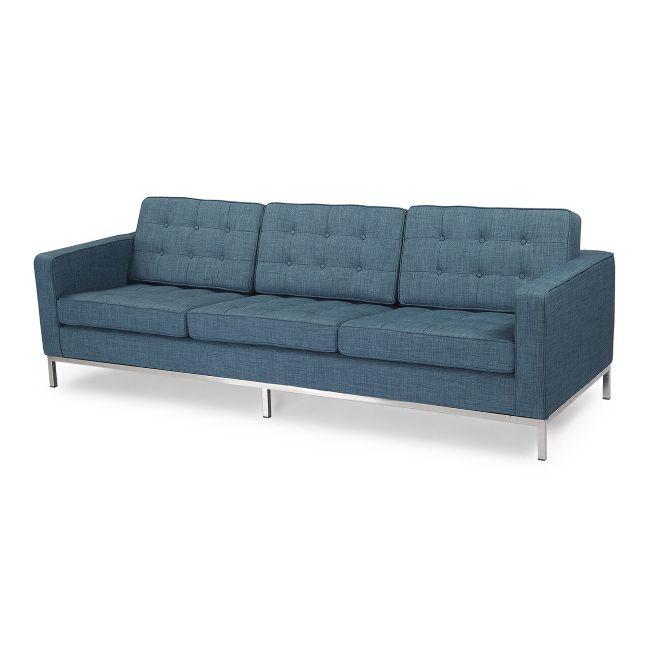 Karl Florence Knoll Style Sofa 3 Seat Premium Fabric Karl Florence Knoll Style Sofa 3 Seat Premium Fabric Upholstery Free Shipping Today 12815799