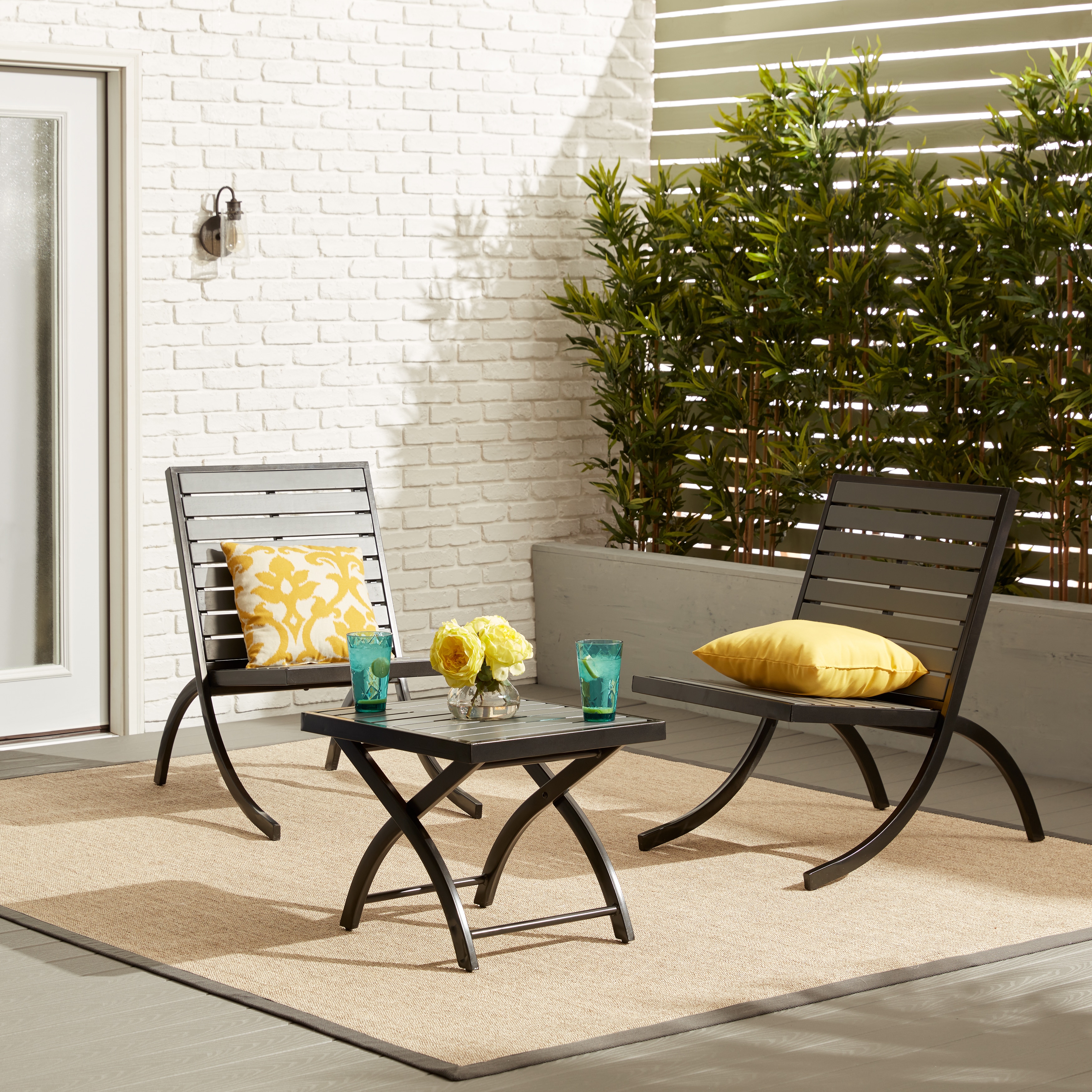 Shop Rialto Outdoor Lounge Chair Charcoal Free Shipping Today