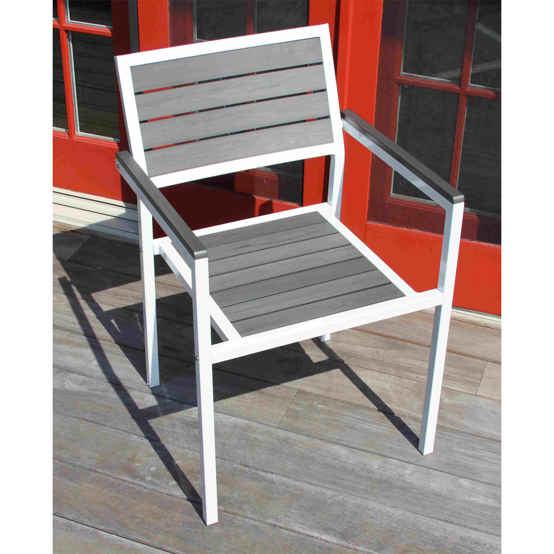 Discontinued Winston Outdoor Powder Coated White Aluminum Grey Discontinued Winston Outdoor Powder Coated White Aluminum Grey 5 Piece Dining Set Free Shipping Today 12835938