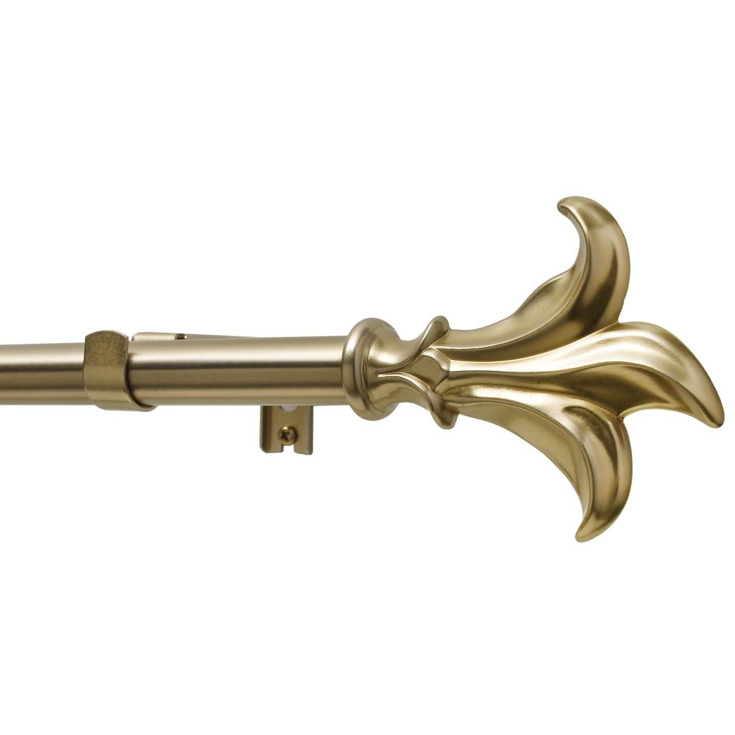 Shop Levolor 66 Inch To 120 Inch Burnished Brass Leaf Rod Set