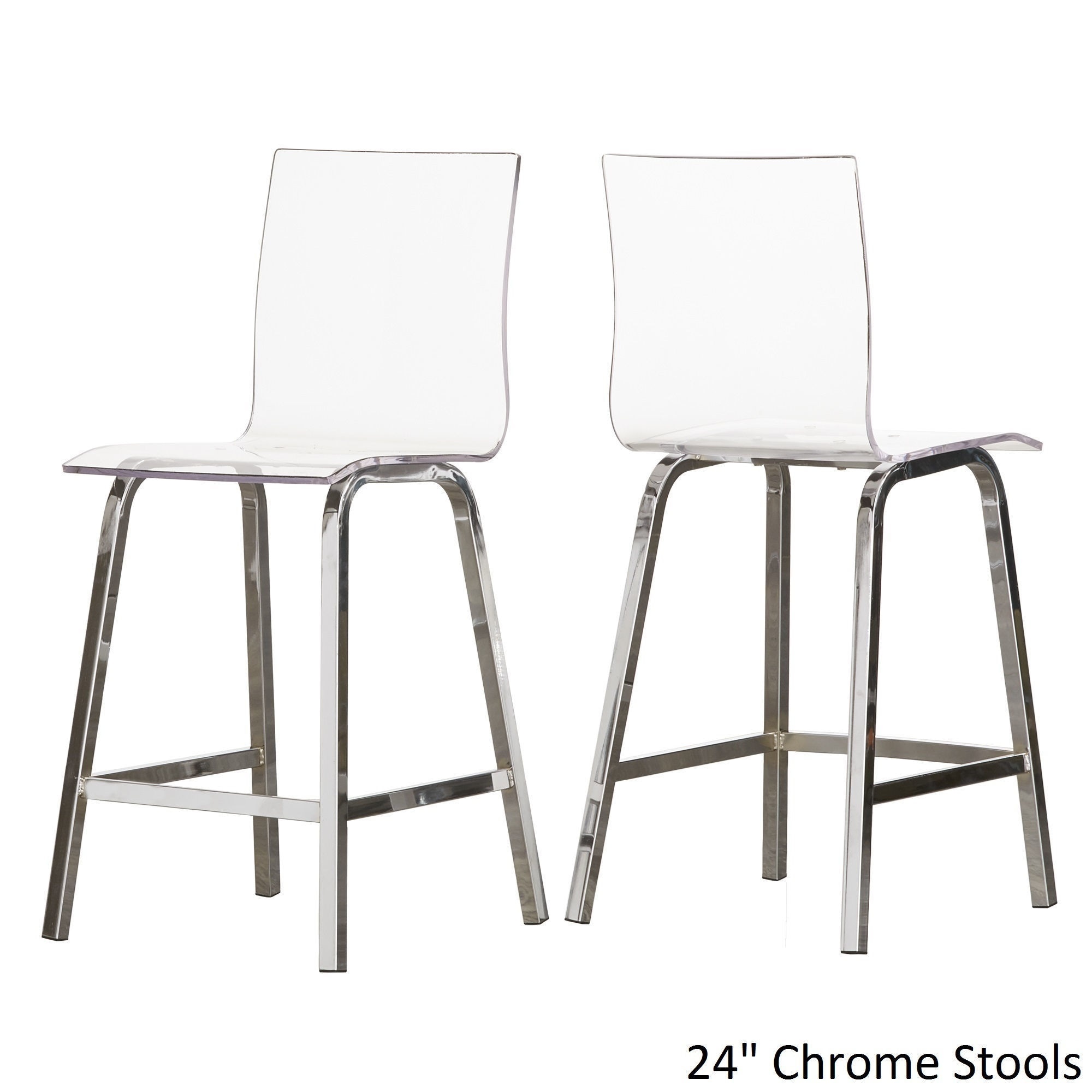 Shop miles clear acrylic swivel high back bar stools with back set of 2 by inspire q bold on sale free shipping today overstock com 12949902
