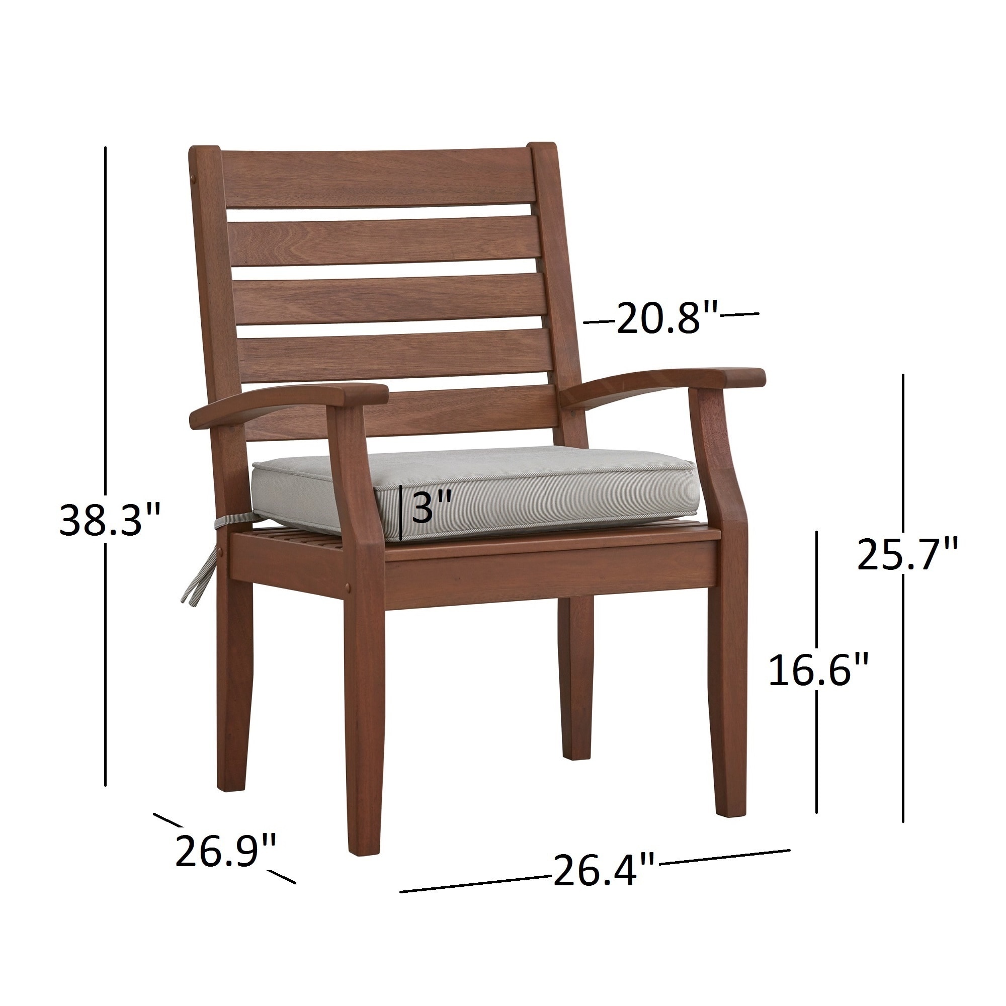 Yasawa Modern Wood Outdoor Cushioned Dining Arm Chair Set Of 2 Yasawa Modern Wood Outdoor Cushioned Dining Arm Chair Set Of 2 By Inspire Q Oasis Free Shipping Today 13029323