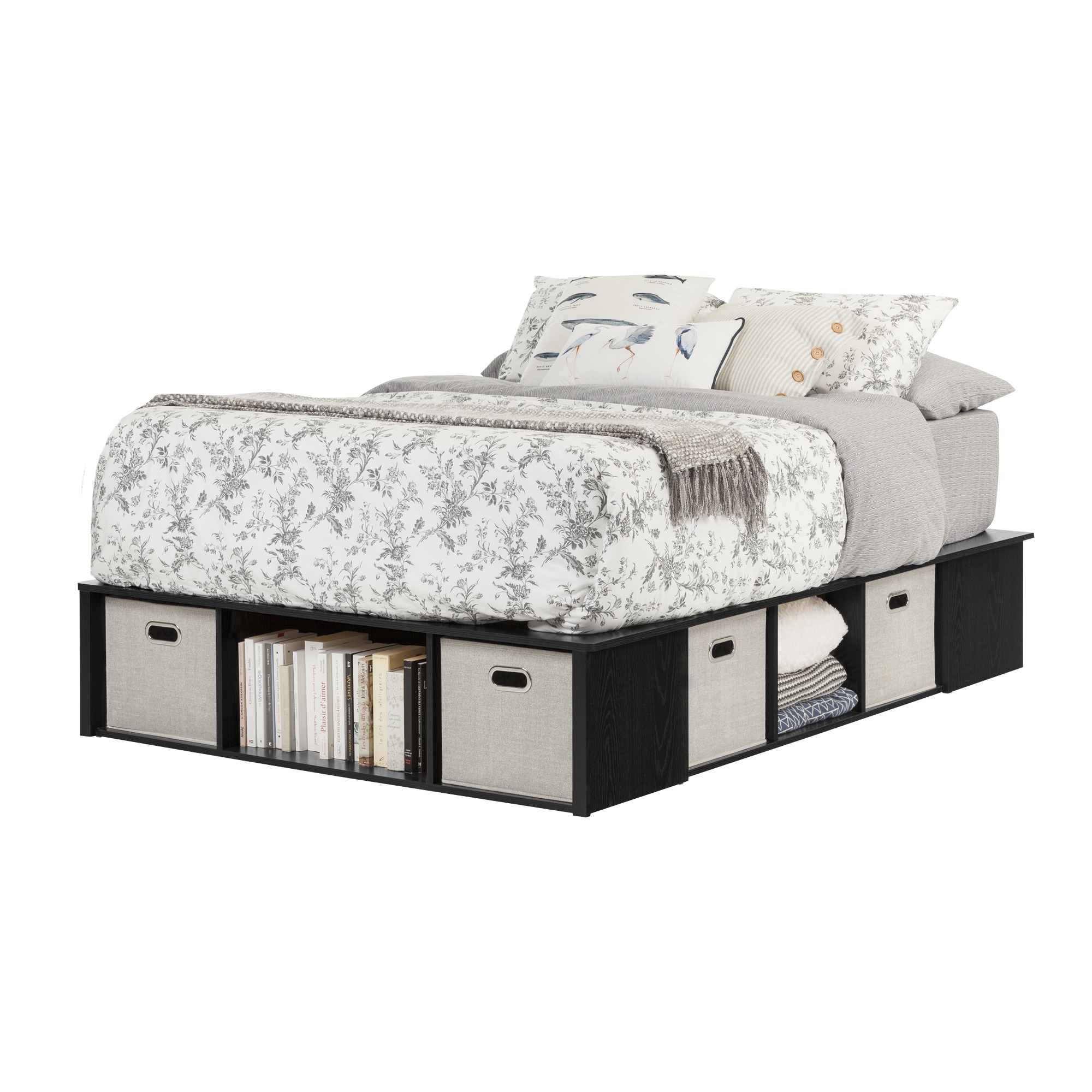 Oliver James Worner Full Size Black Oak Platform Storage Bed Oliver James Worner Full Size Black Oak Platform Storage Bed Free Shipping Today 13050599