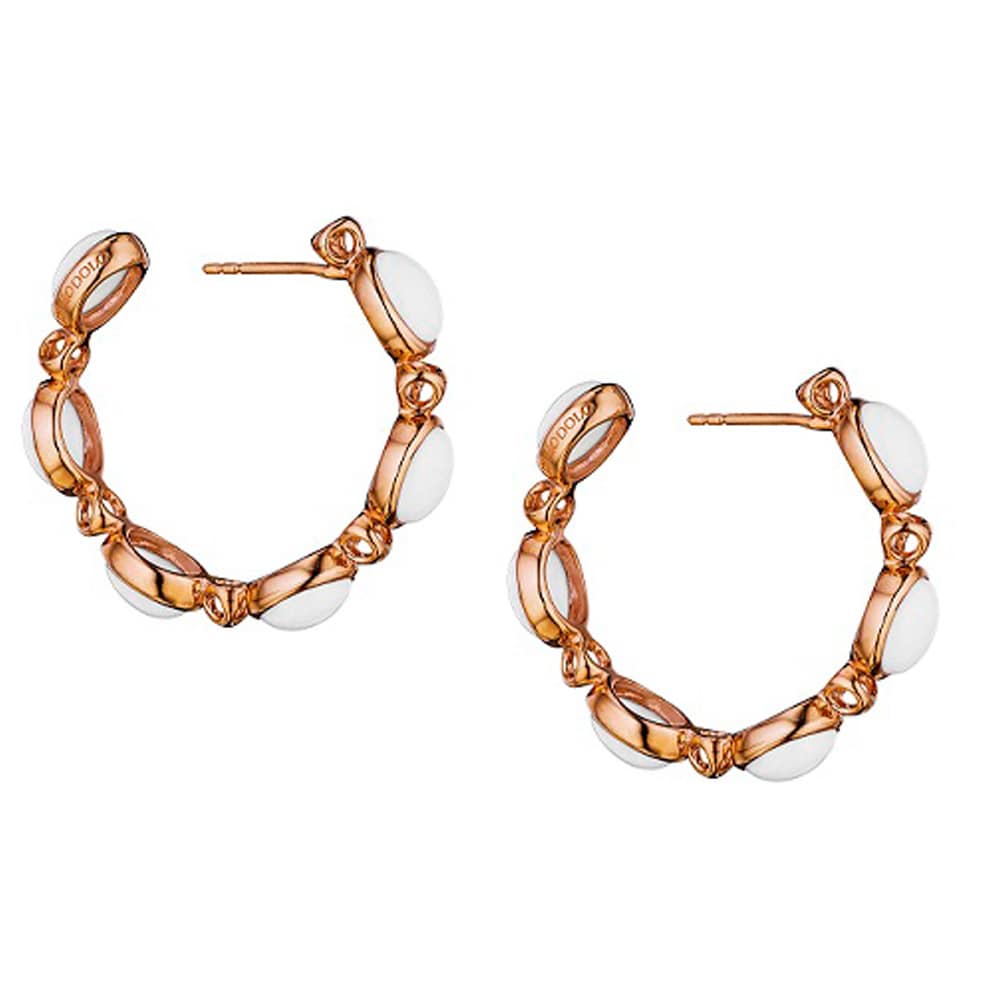 Di Modolo 18k Rose Goldplated Stainless Steel White Agate Hoop Di Modolo 18k Rose Goldplated Stainless Steel White Agate Hoop Earring Free Shipping Today 13118897