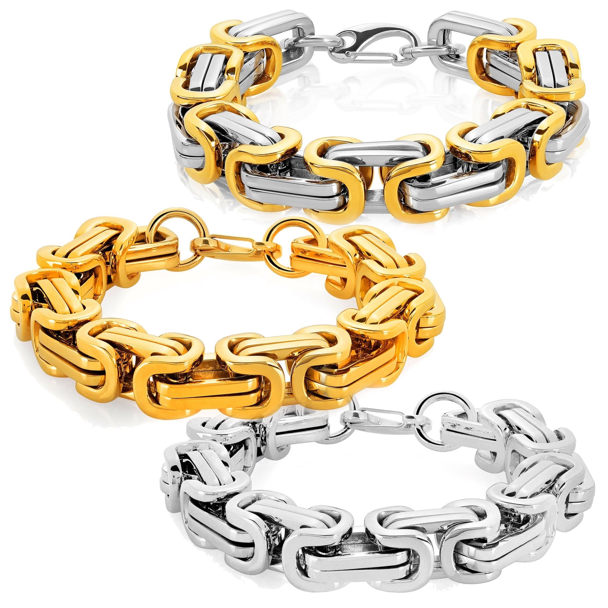 Crucible Stainless Steel Byzantine Bracelet 17mm Wide 11 5 Crucible Stainless Steel Byzantine Bracelet 17mm Wide 11 5 Inches Free Shipping Today 13181415