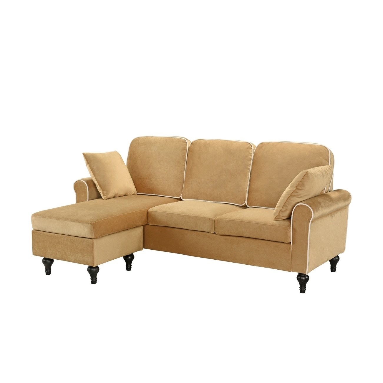 Traditional Small E Velvet Sectional Sofa With Reversible Traditional Small E Velvet Sectional Sofa With Reversible Chaise Free Shipping Today 13190443