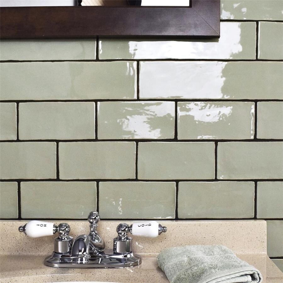Somertile 3x6 Inch Gloucester Sage Ceramic Wall Tile 16 Tiles Somertile 3x6 Inch Gloucester Sage Ceramic Wall Tile 16 Tiles 2 Sqft Free Shipping On Orders Over 45 13192381
