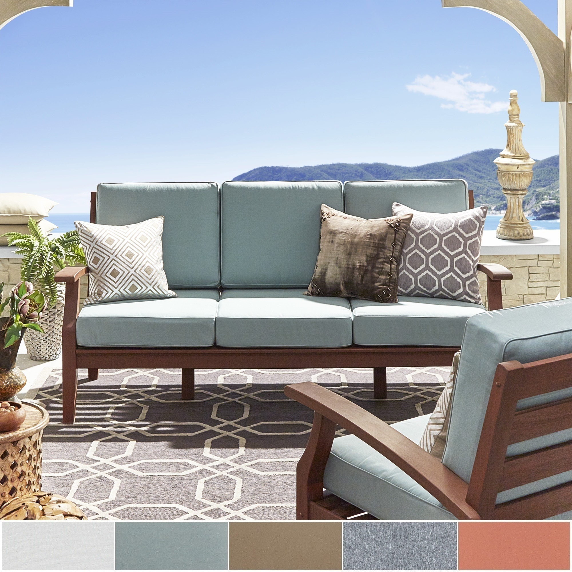 Yasawa Brown Modern Outdoor Cushioned Wood Sofa Inspire Q Oasis Yasawa Brown Modern Outdoor Cushioned Wood Sofa Inspire Q Oasis On Ships To Canada Ca 13192869