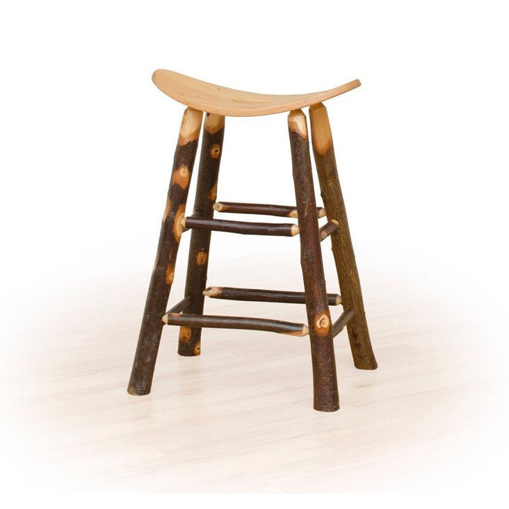 Rustic 30 Inch Bar Stool Saddle Hickory Oak Or All Rustic 30 Inch Bar Stool Saddle Hickory Oak Or All