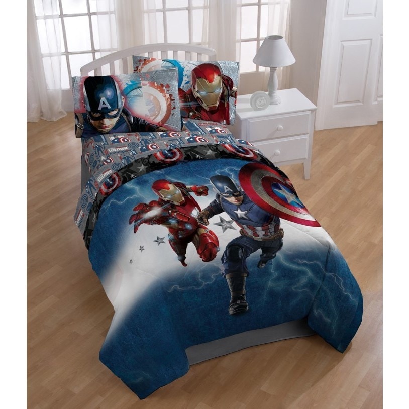 Marvel Captain America Civil War Twin 5 Piece Bed In A Bag With Sheet Set